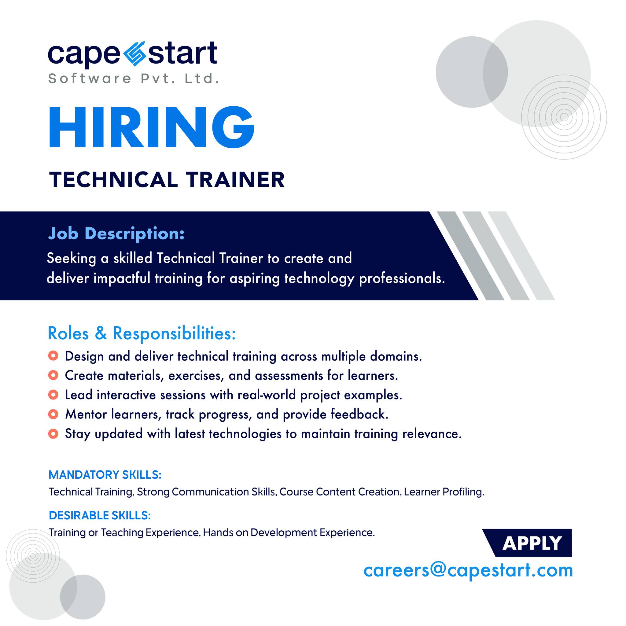 CapeStart Inc. | Cambridge MA