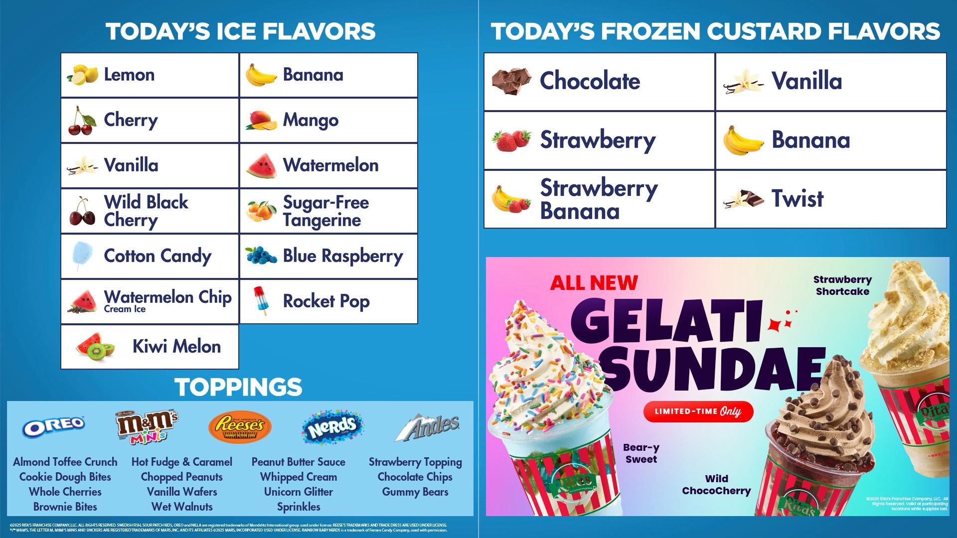 Rita's Italian Ice new flavors for May 6, 2026