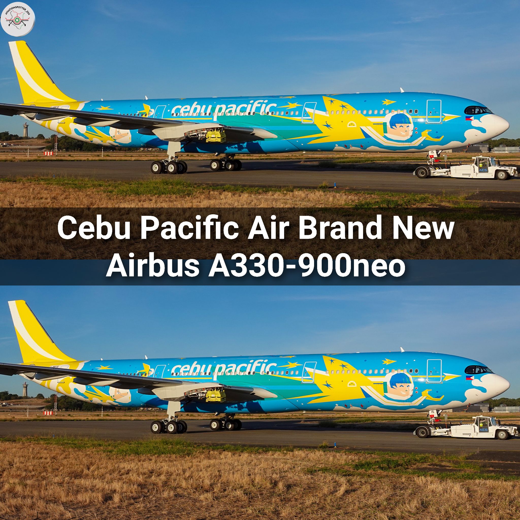Cebu Pacific Air brand-new Airbus A330-900neo, painted in a new