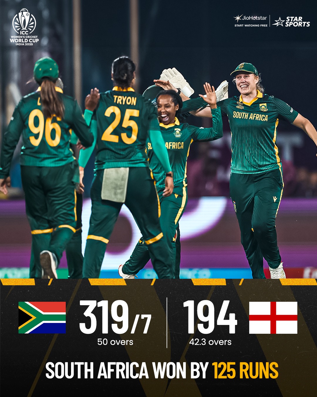 Star - South Africa create history in Guwahati, becoming the first ...