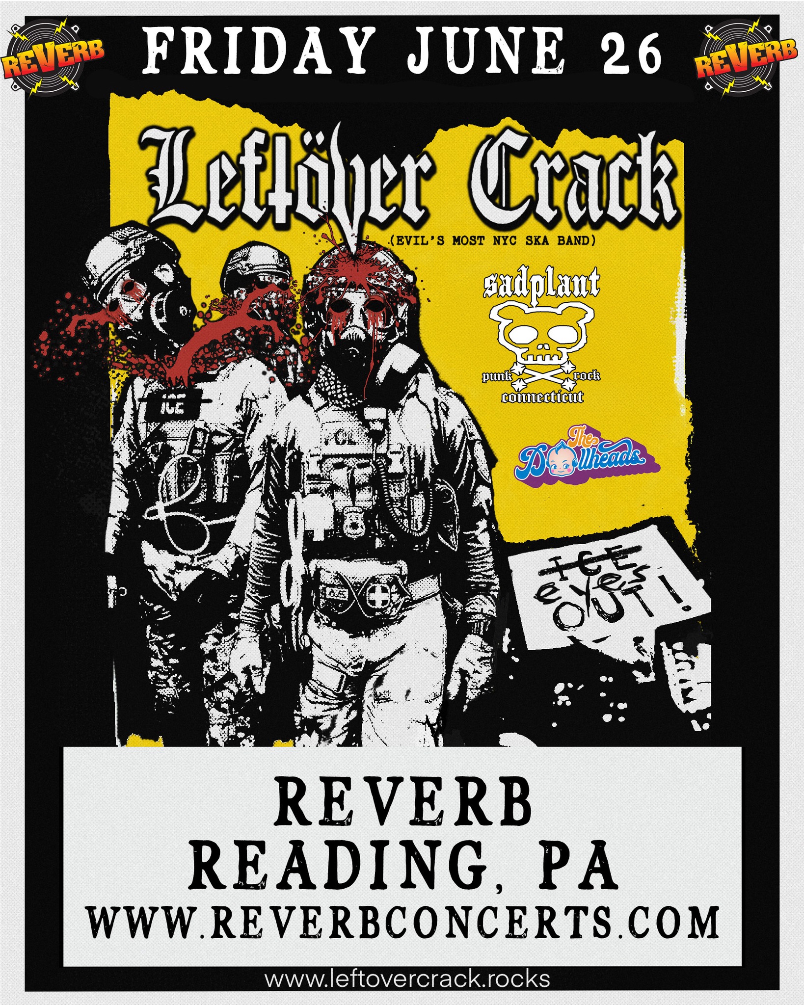 🚨 THIS FRIDAY! Leftöver Crack invades Reverb with Sadplant and