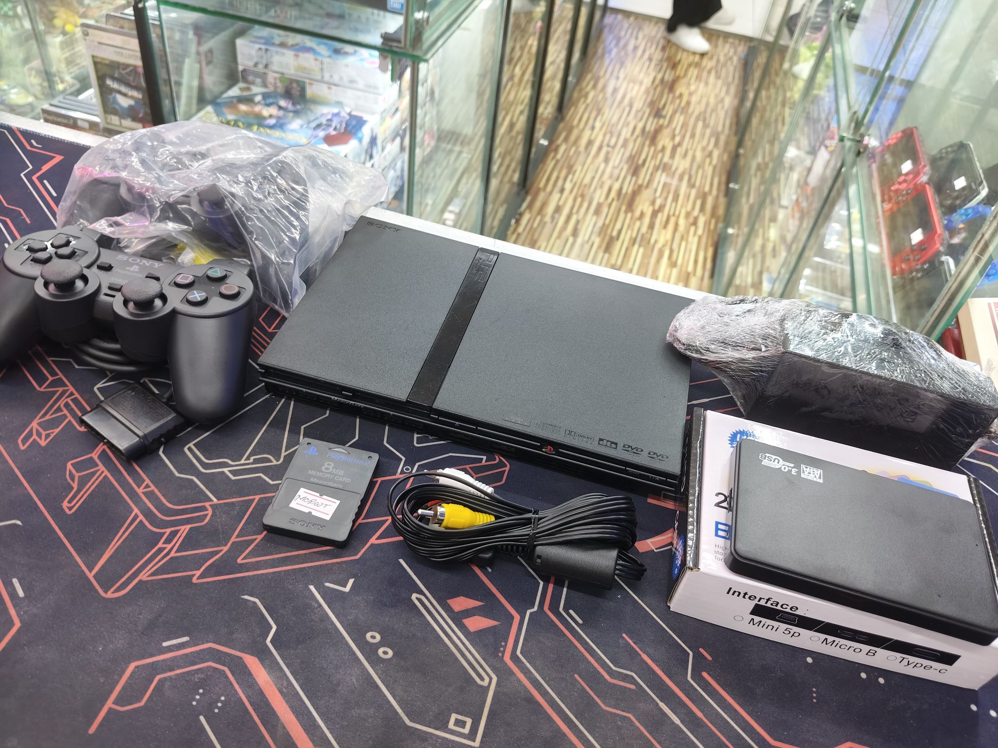 PS2 SLIM MODEL- SCPH - 90007 MEMORY - FMCB 8MB HDD - 250GB Full of