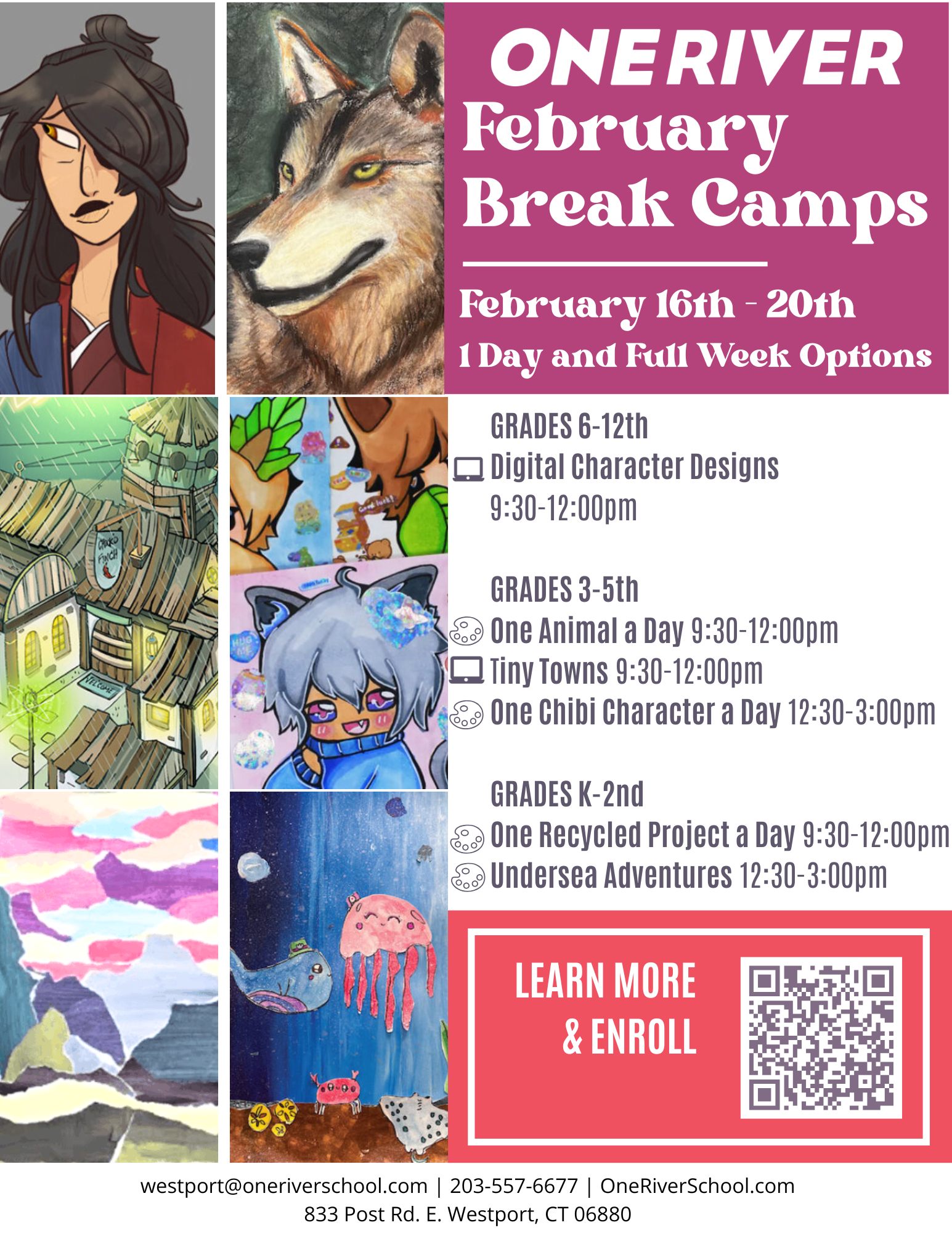 🎨 February Break Camps Are Almost Here!... - One River School | Facebook