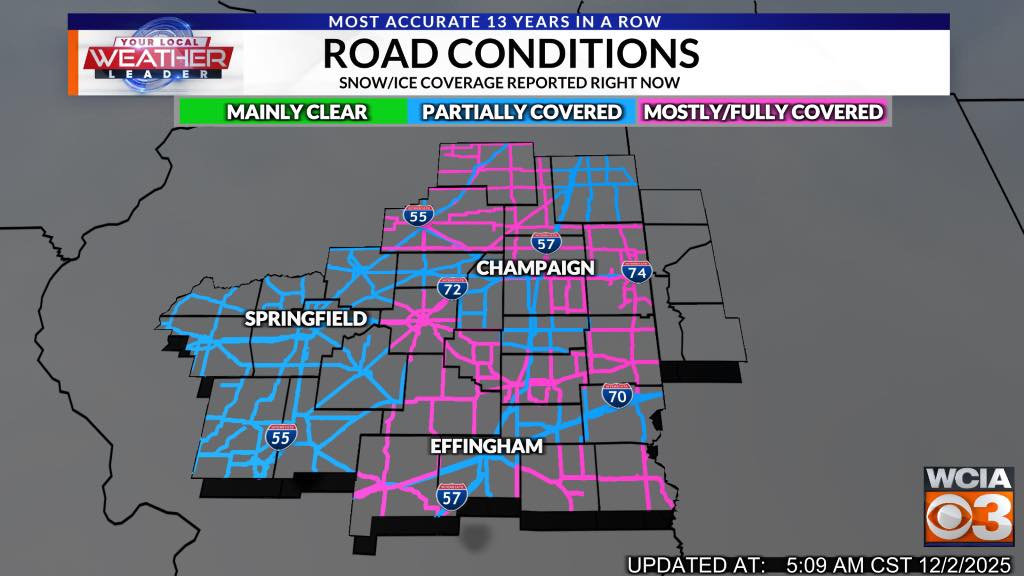 Road conditions this morning... - Meteorologist Jacob Dickey | Facebook