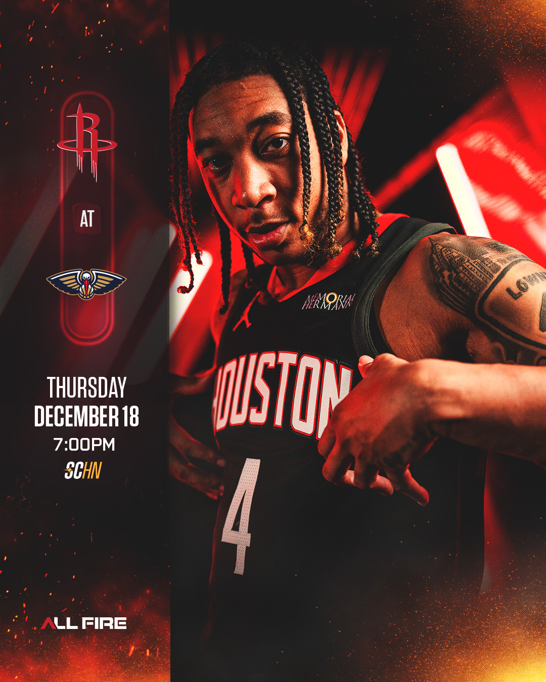 Houston - Hoops in NOLA ⚜️ ⏰ 7:00pm Tip-Off 📺 Space City Home Network 🏀 ...