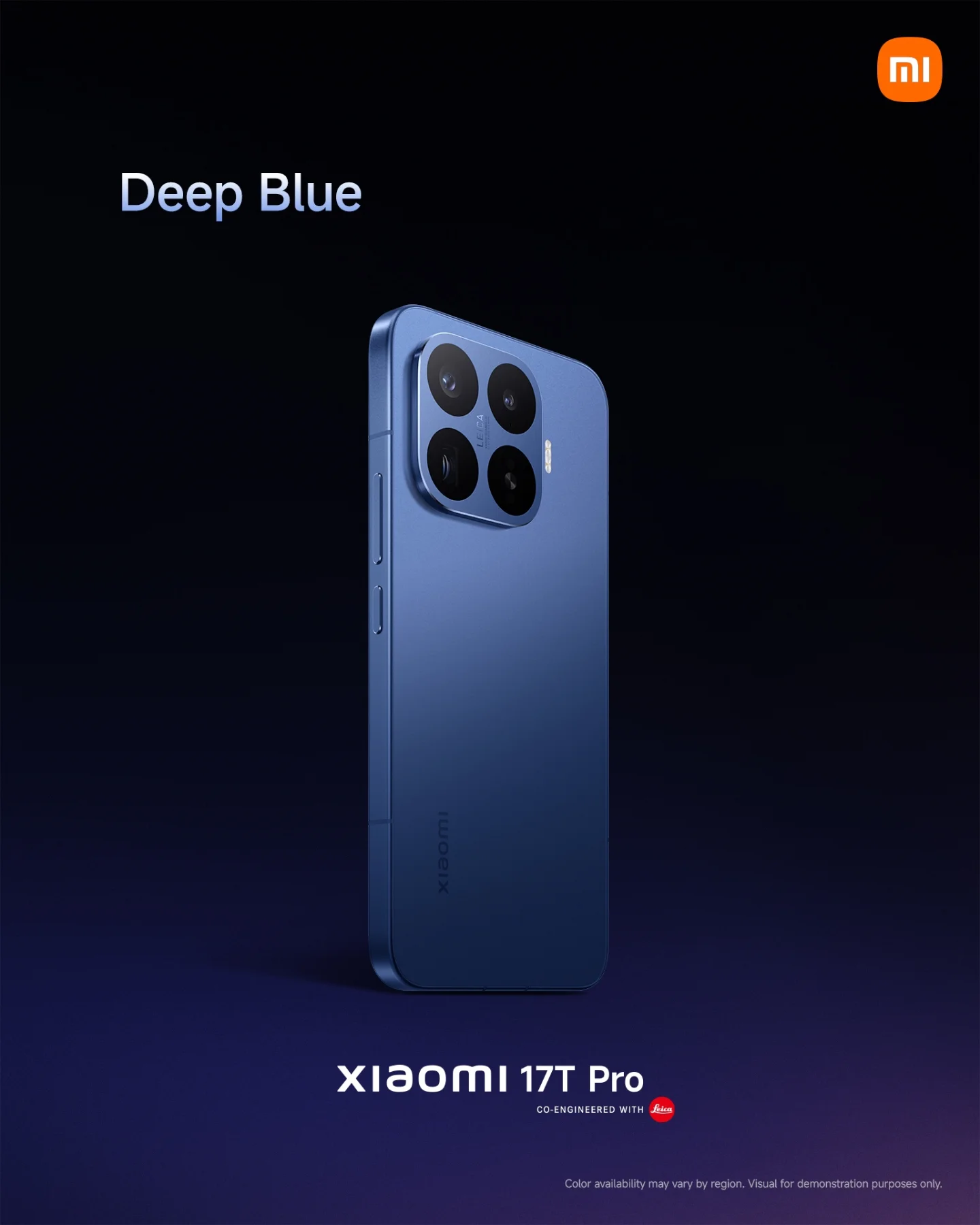 Xiaomi17TPro arrives in three all-new signature colors. Deep Blue