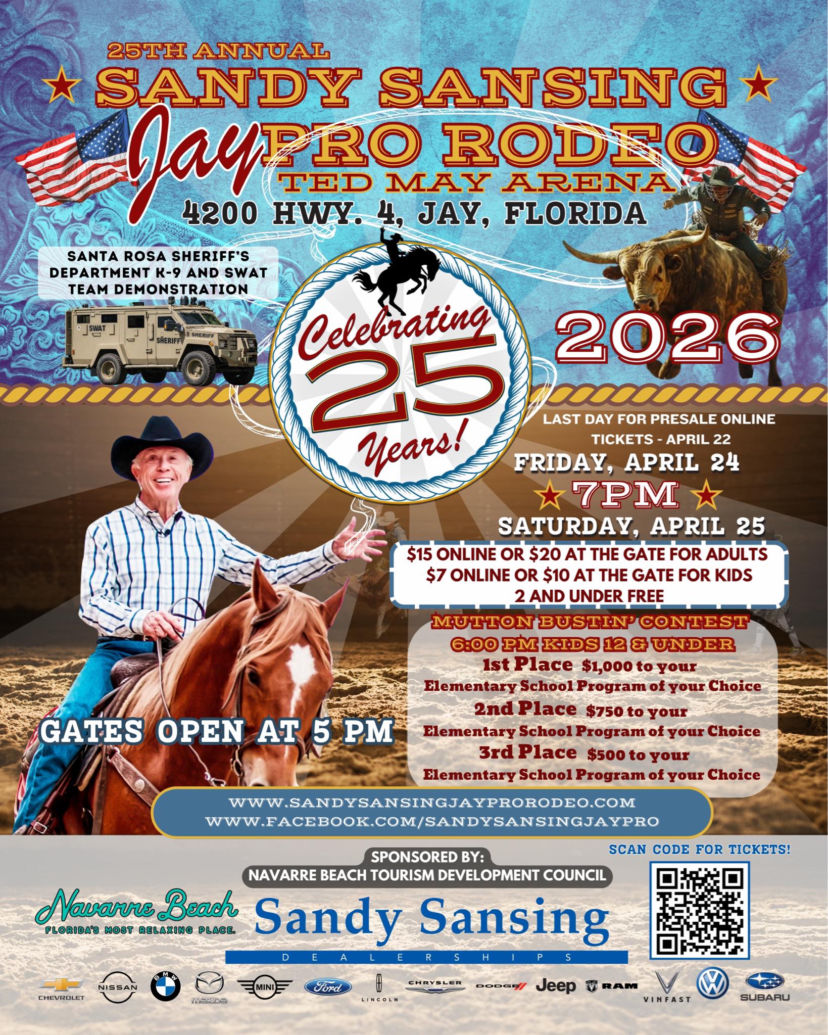 Sandy Sansing Jay Pro Rodeo | Jay FL