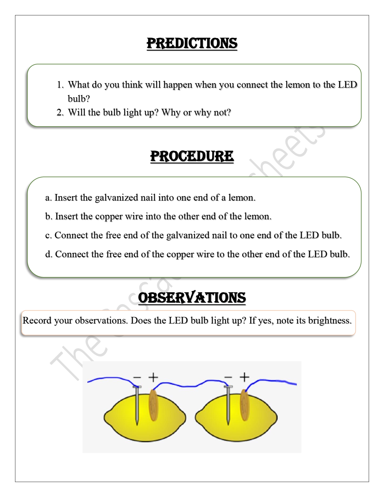 The Cascade Worksheets