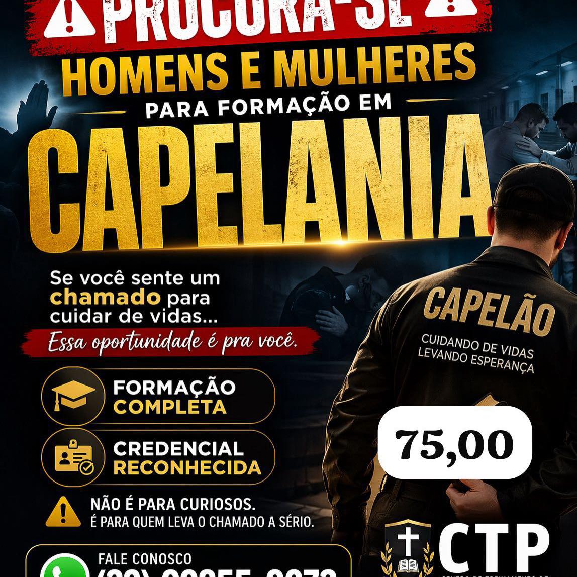🔥 **CAPELANIA NÃO É PARA CURIOSOS!** Capelania é para quem entende que ...