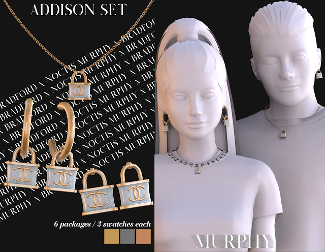 The Sims4 ของเสริม mod/cc - Addison Set ประกอบด้วย - สร้อยคอผู้ชาย ...
