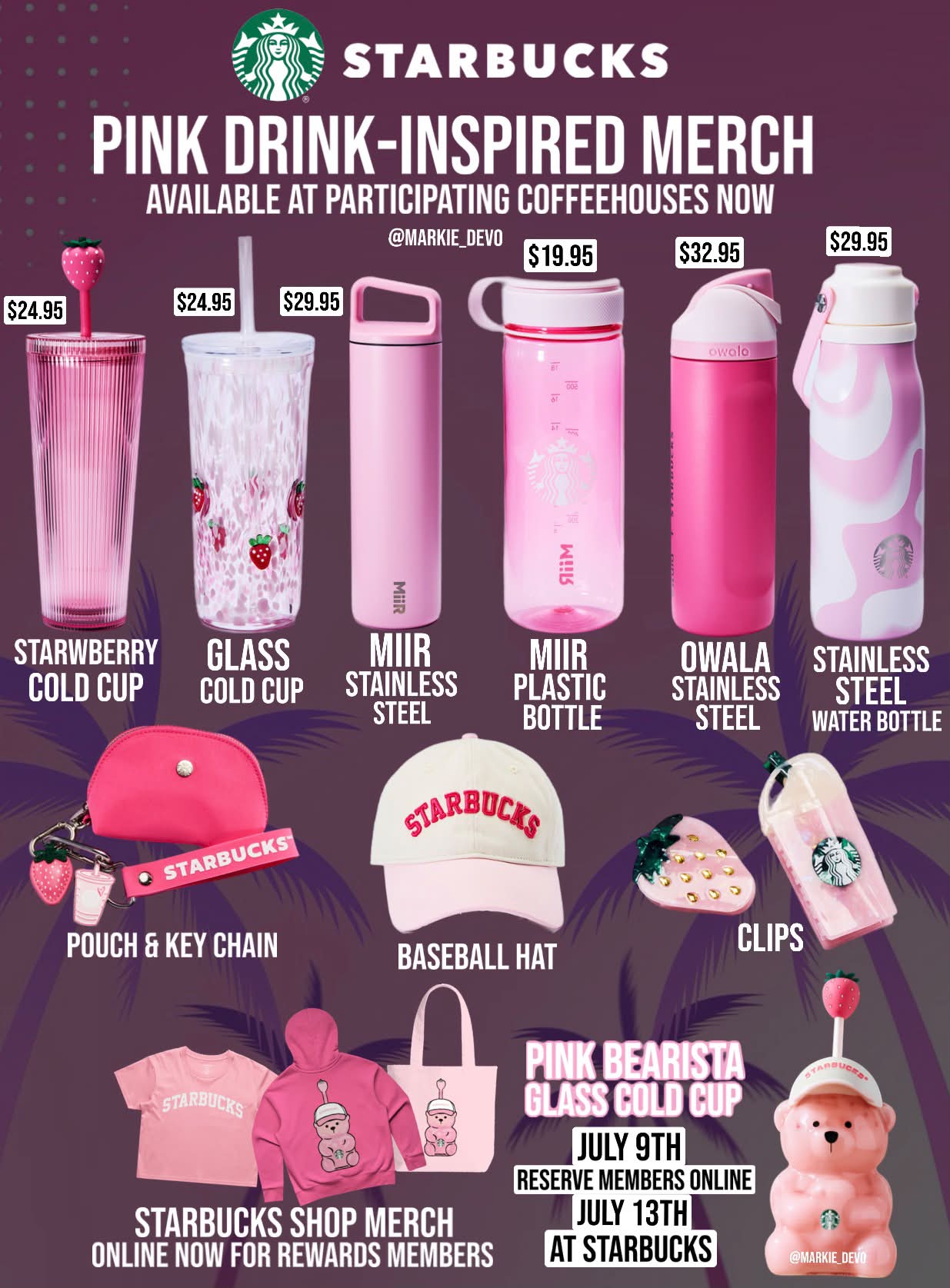 Starbucks Pink Vibes collection now available | Mount Pleasant, WI