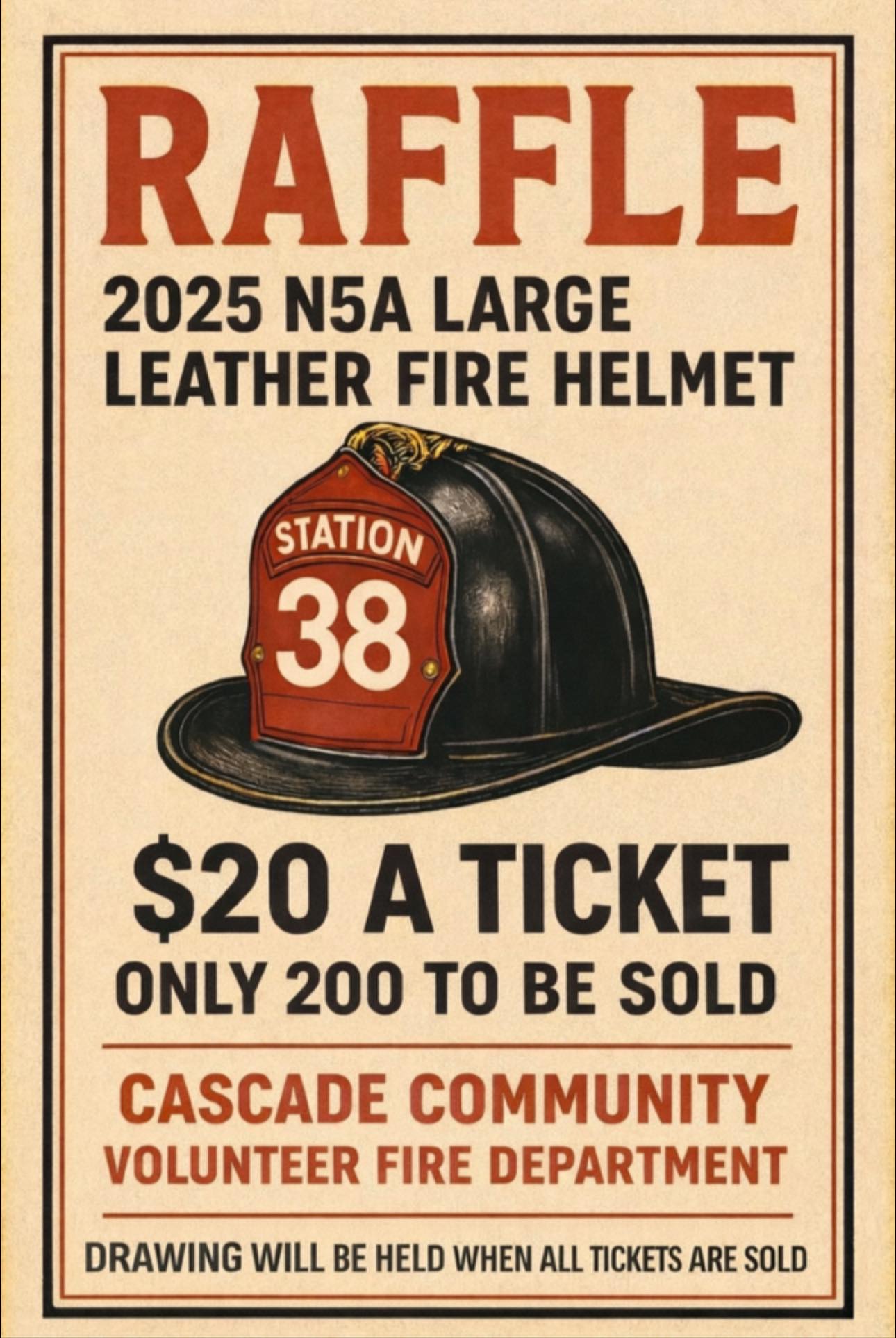 🔥 Helmet Raffle Alert!... - Cascade Volunteer Fire Department | Facebook