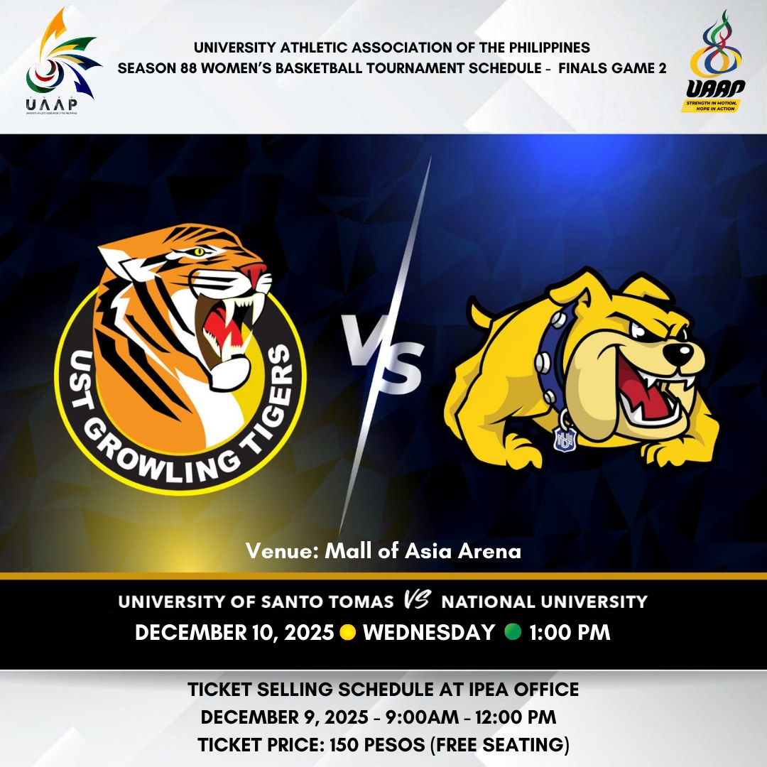 UST- - TICKET SELLING SCHEDULE AT THE IPEA OFFICE: DECEMBER 9, 2025 ...