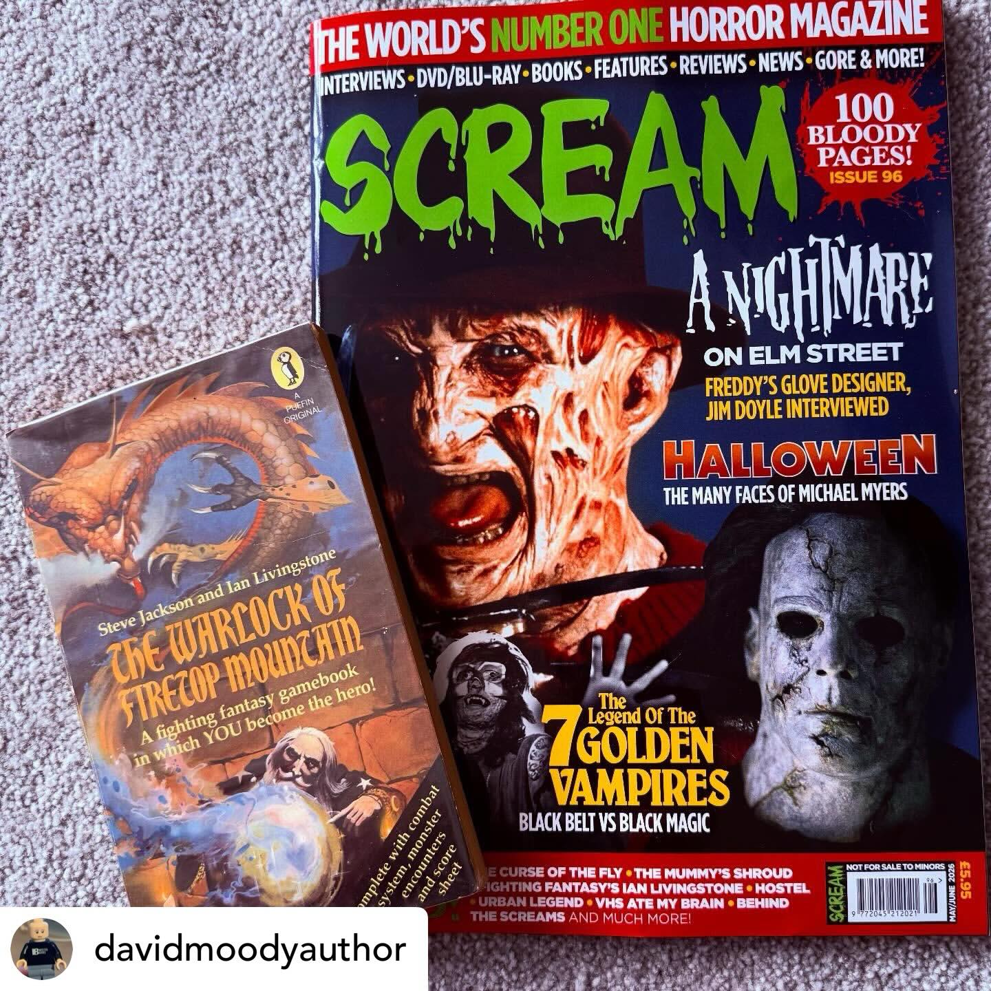 Get @reshare_app • @davidmoodyauthor Superb new issue of Scream