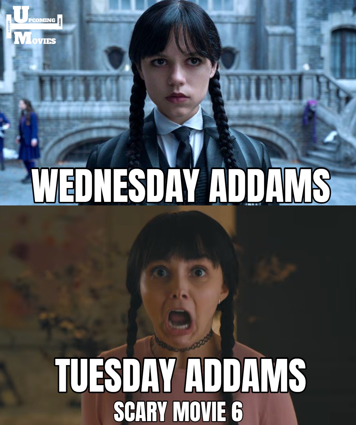 Upcoming Movies - First look at Tuesday Addams in 'Scary... | Facebook