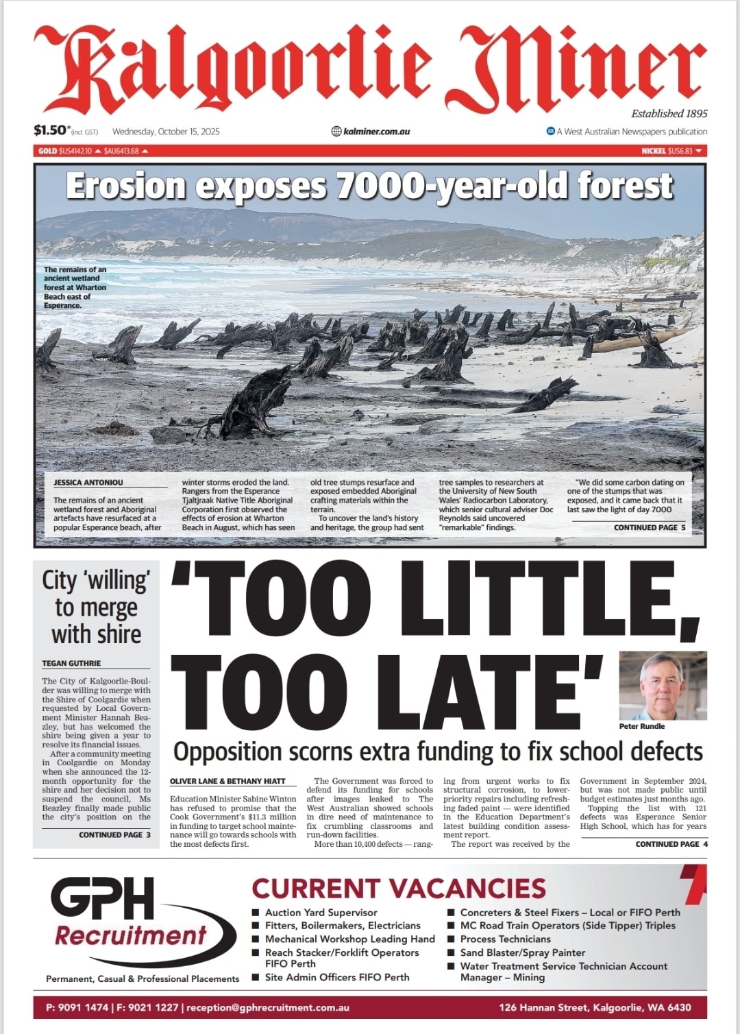 Kalgoorlie - 🗞Tomorrow's front page🗞 Subscribe for more at www.kalminer ...