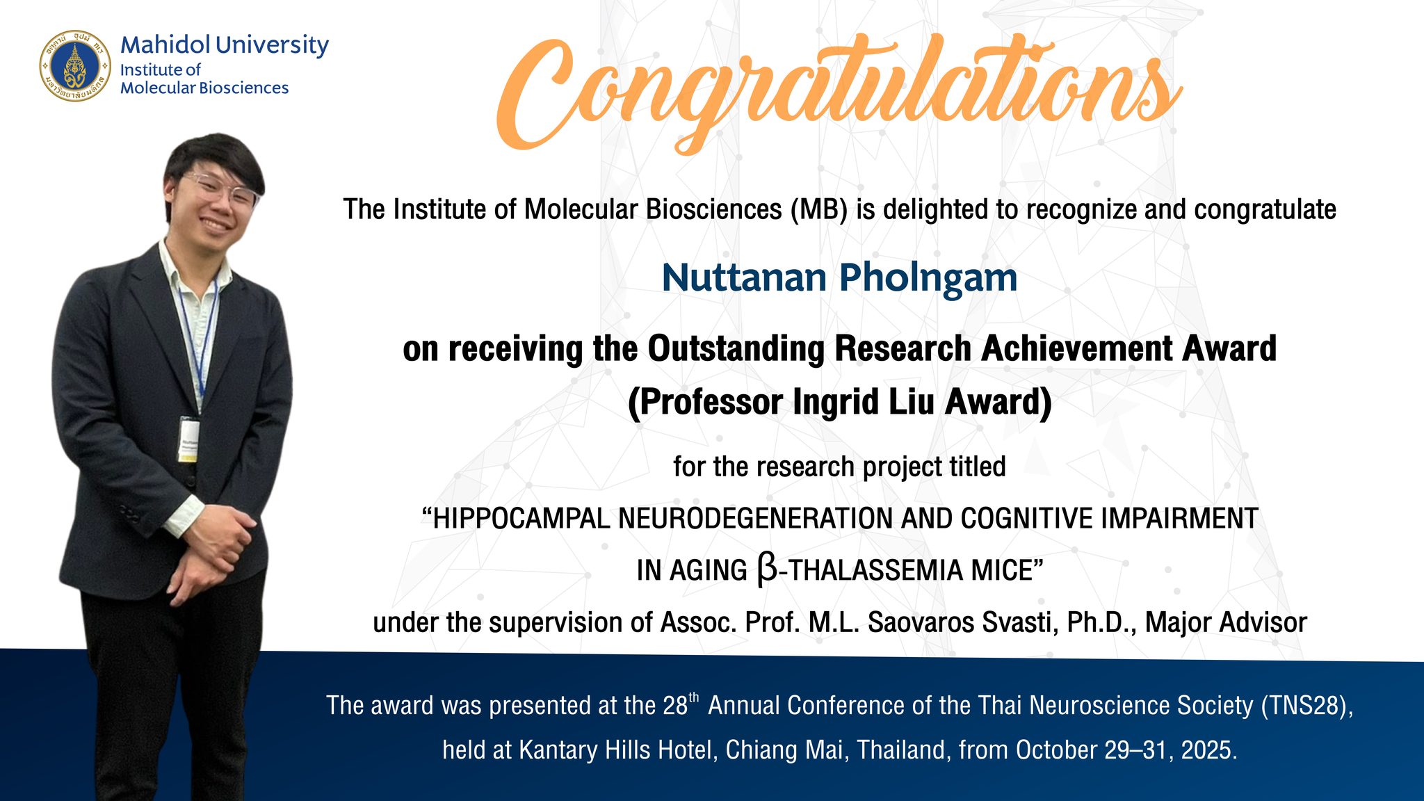 🌟 MB Recognized 🌟 The Institute of Molecular Biosciences (MB) is ...