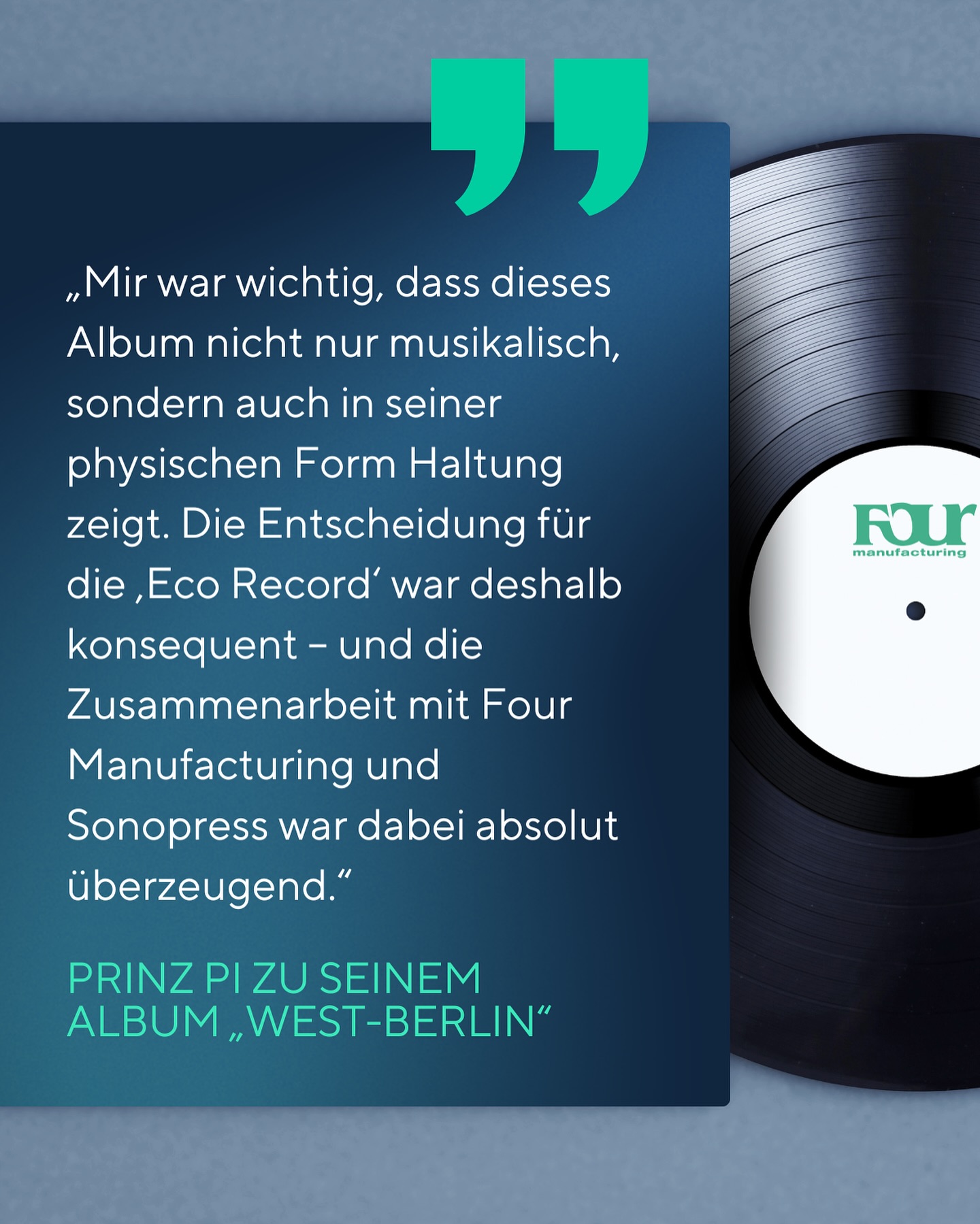 FOUR - 🎶 Prinz Pi zeigt Haltung. Auf Vinyl. 🌍 Mit „West-Berlin” bringt ...
