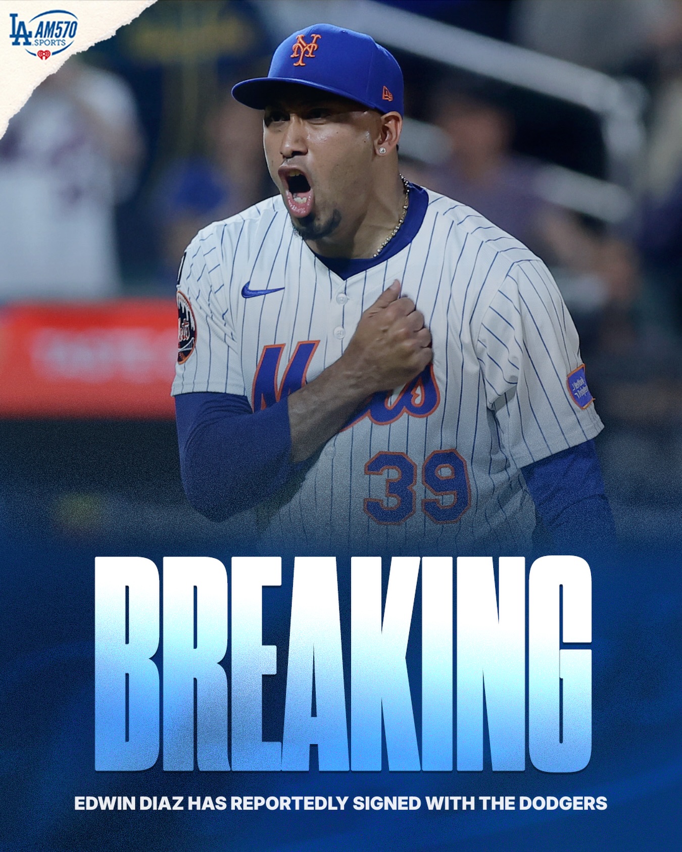 AM - BREAKING: Closer Edwin Diaz and the Dodgers have reportedly agreed ...