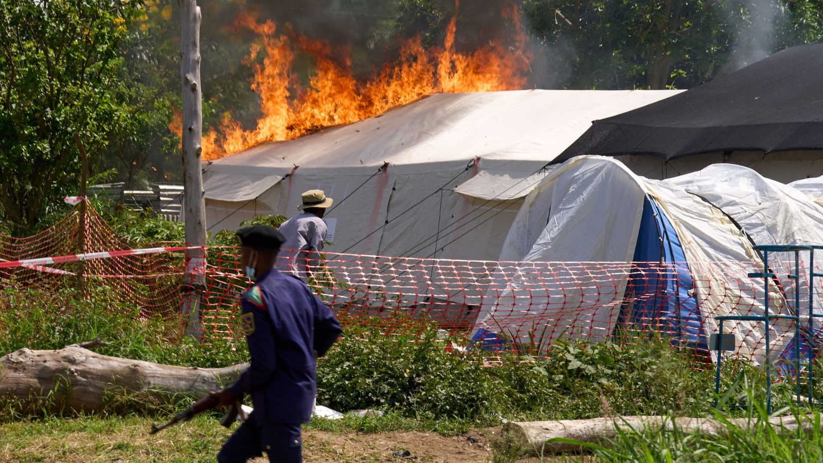 Residents burn an Ebola treatment center in Congo as anger grows ...