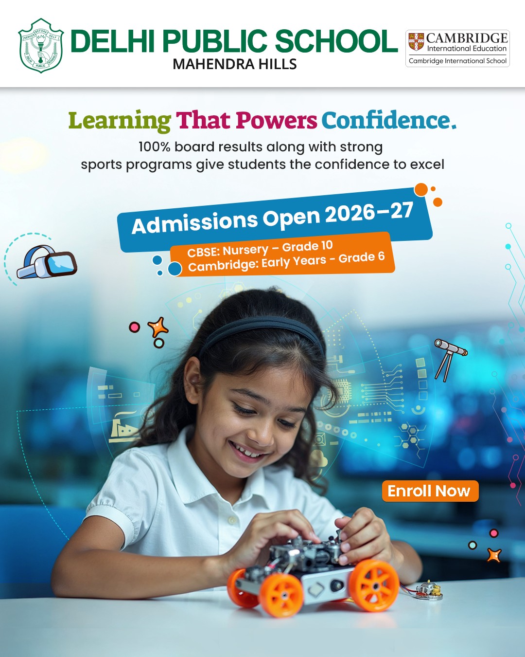 DPS - 💡 Learning That Powers Confidence! At DPS Mahendra Hills, 100% ...