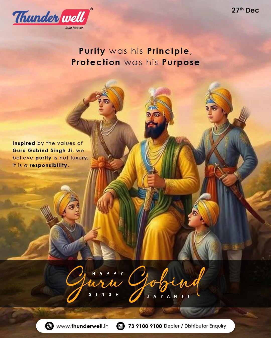 Thunderwell - 🙏 Happy Guru Gobind Singh Jayanti . Inspired by the ...