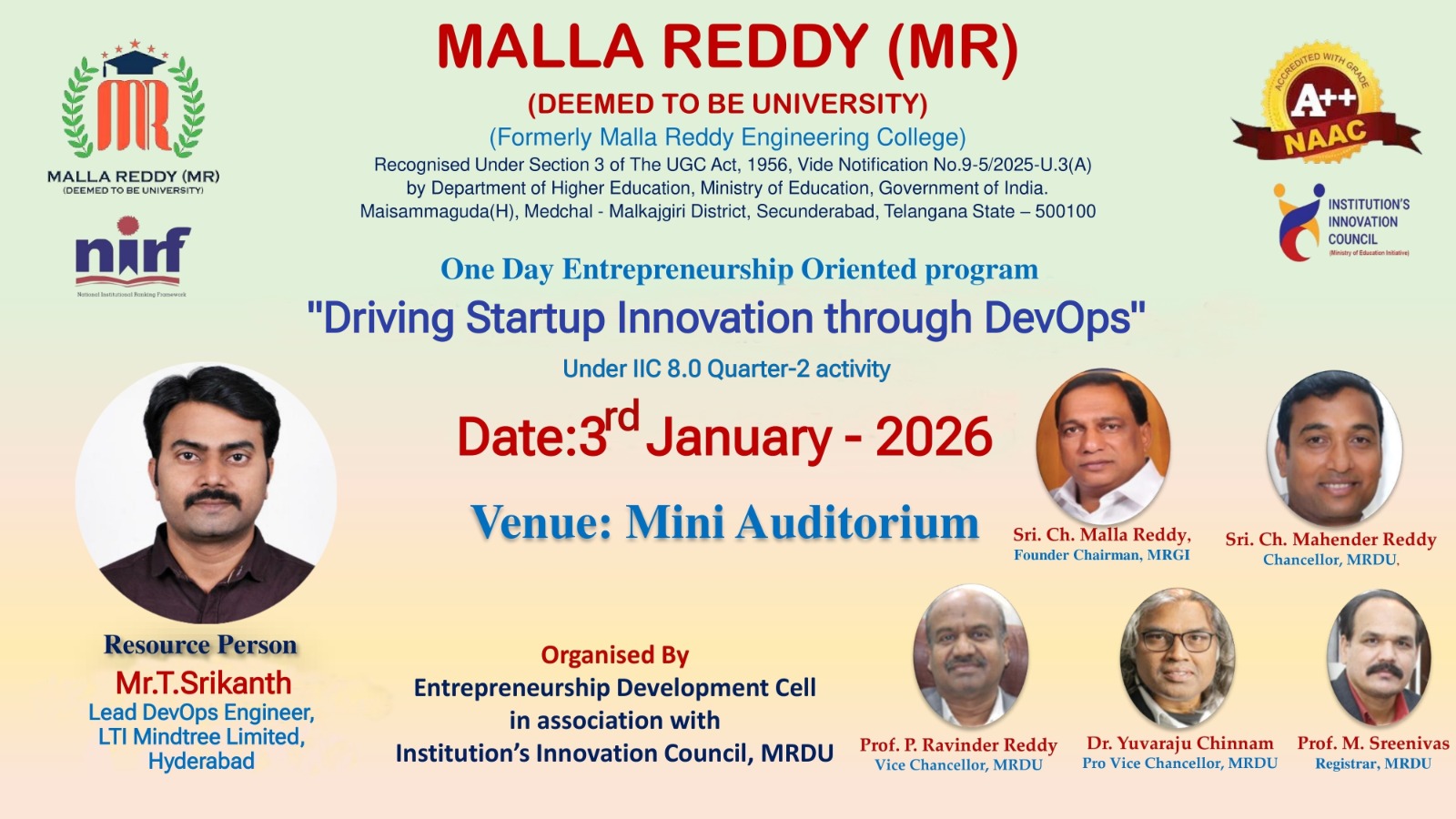 Malla Reddy - MR Deemed to be University | Hyderabad