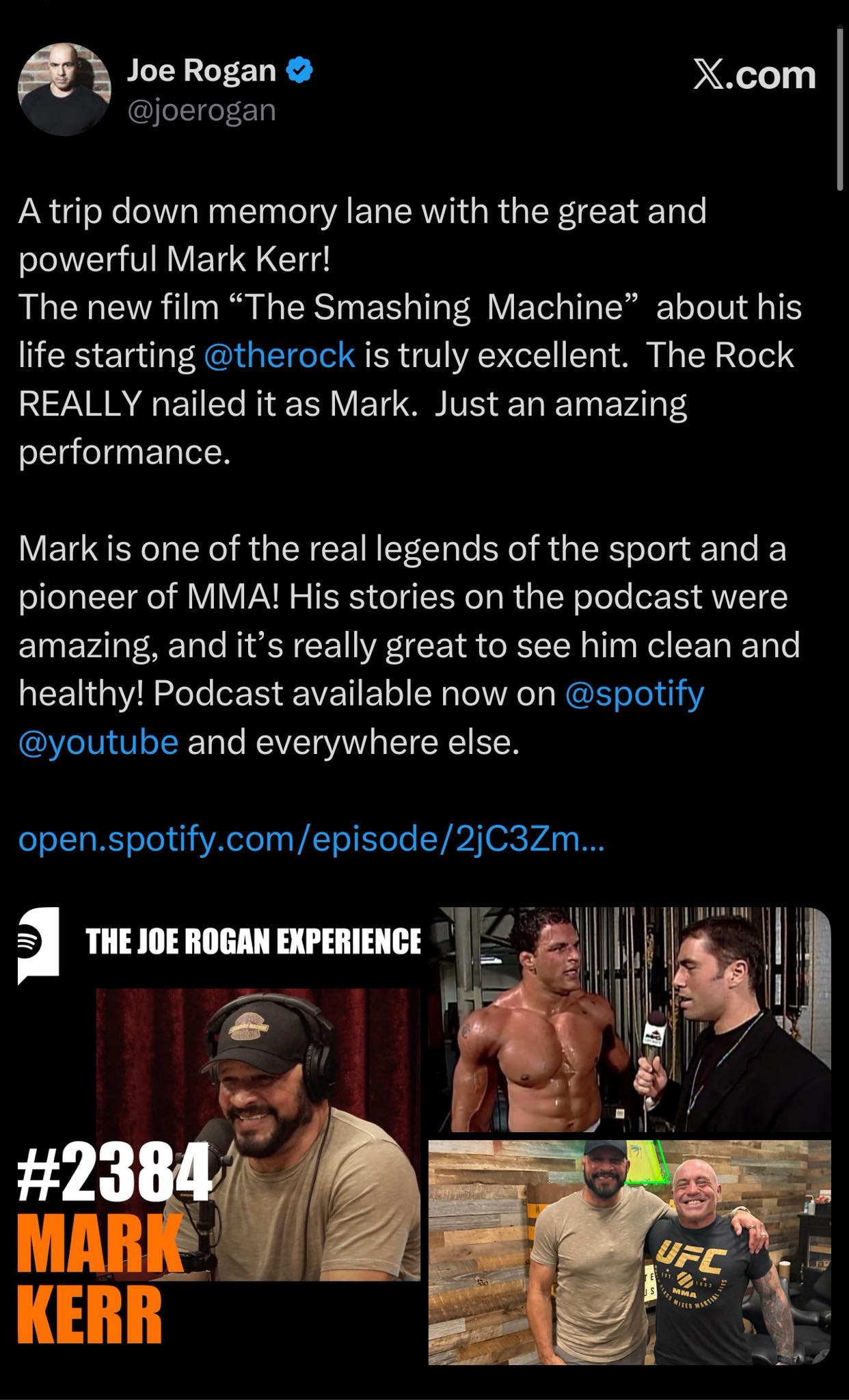 PWP Nation - Joe Rogan sat down with UFC Legend Mark Kerr... | Facebook