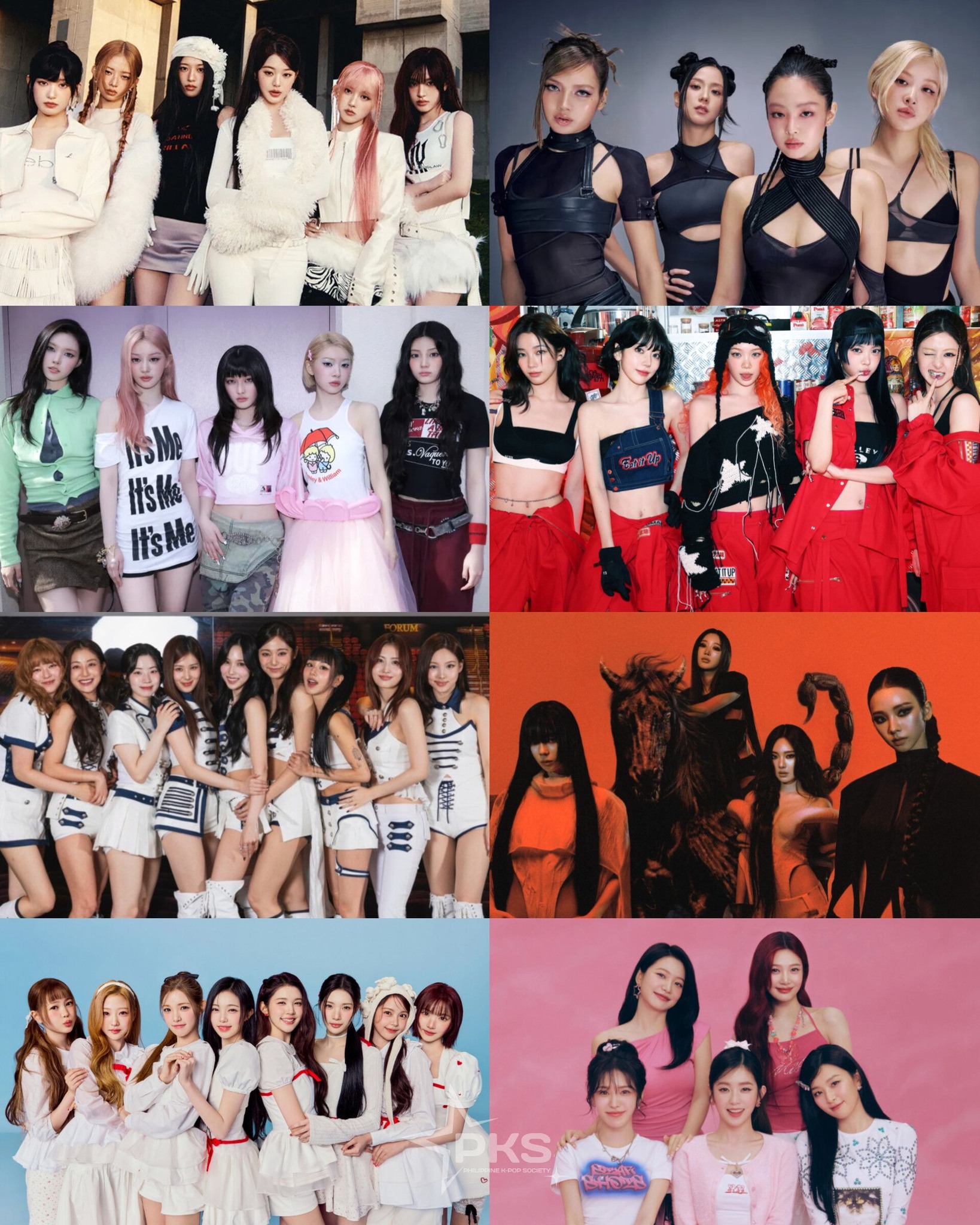 إليكم الترتيب 💗✨: 1. BLACKPINK 2. IVE 3. TWICE 4. Red Velvet 5