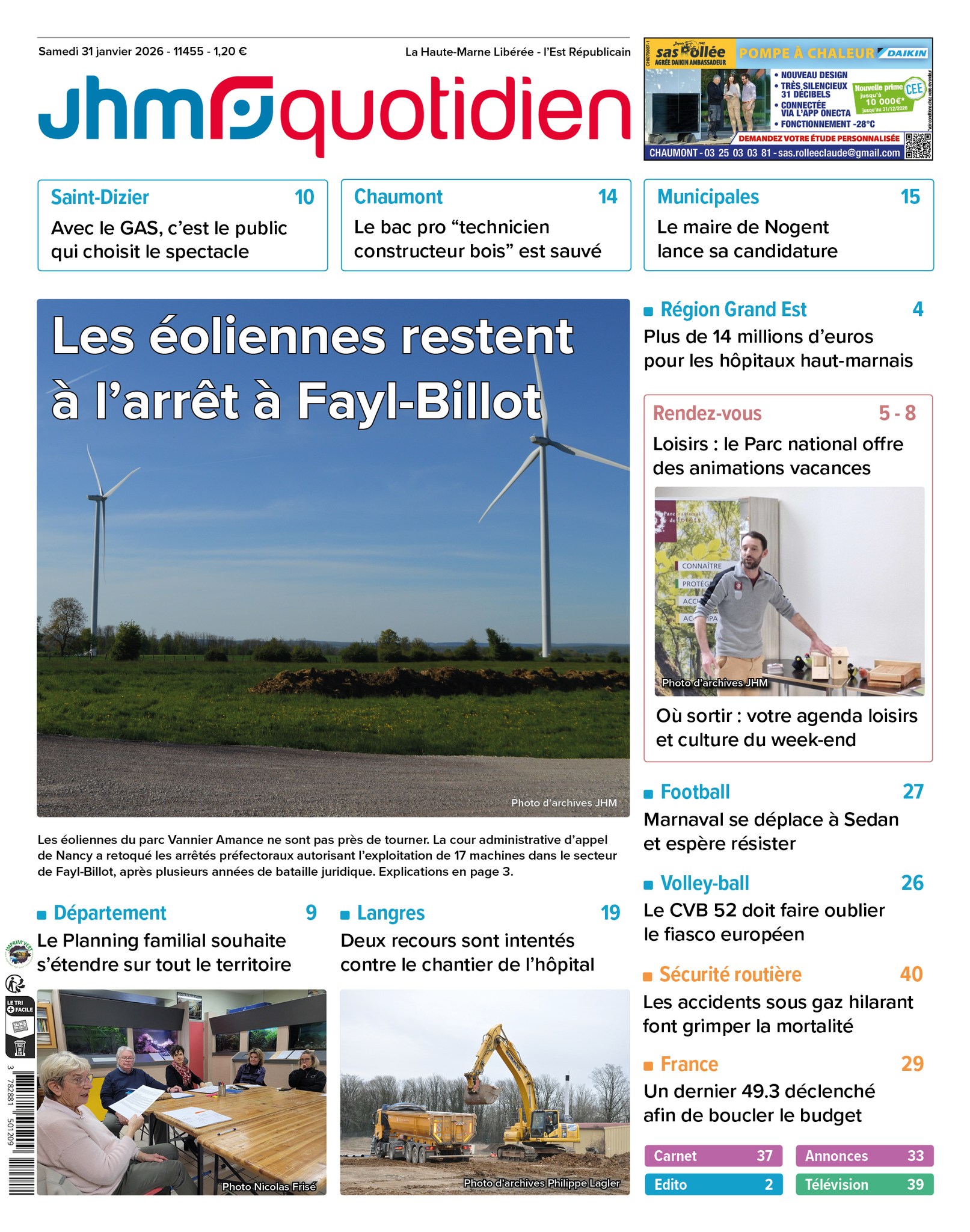 jhm - A la Une de votre JHM de ce samedi 31 janvier | Facebook