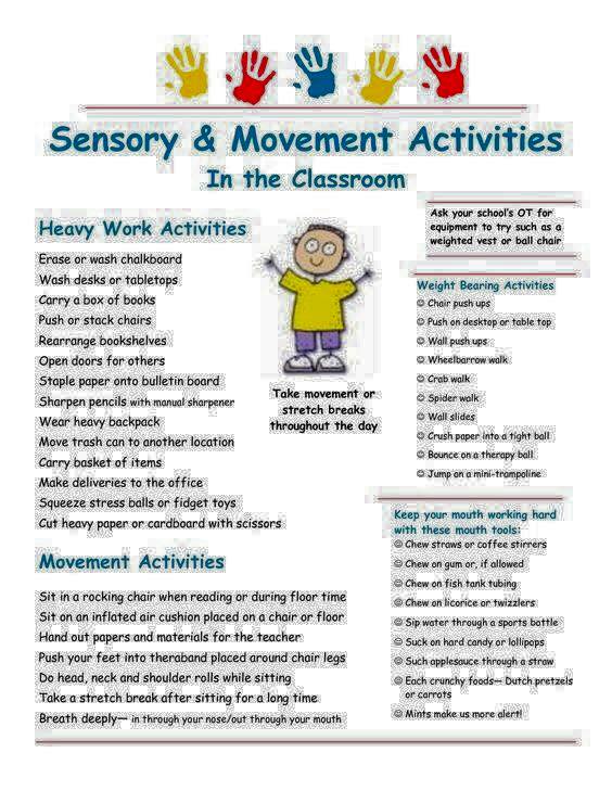 The OT Toolbox - Sensory activities can help children with...