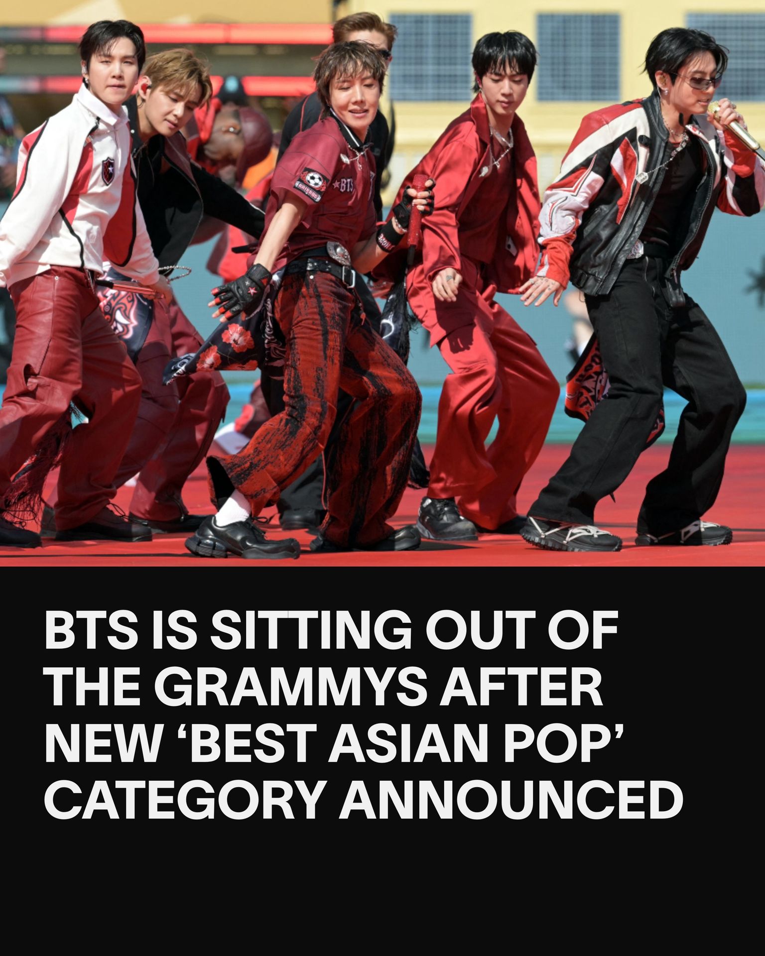 BTS will not submit its music for Grammy consideration this year