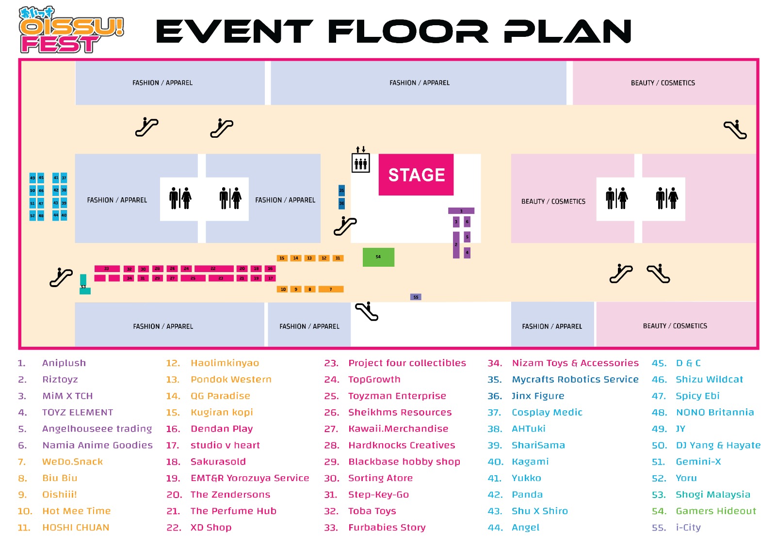 OISSU Fest - The official event floor plan layout...