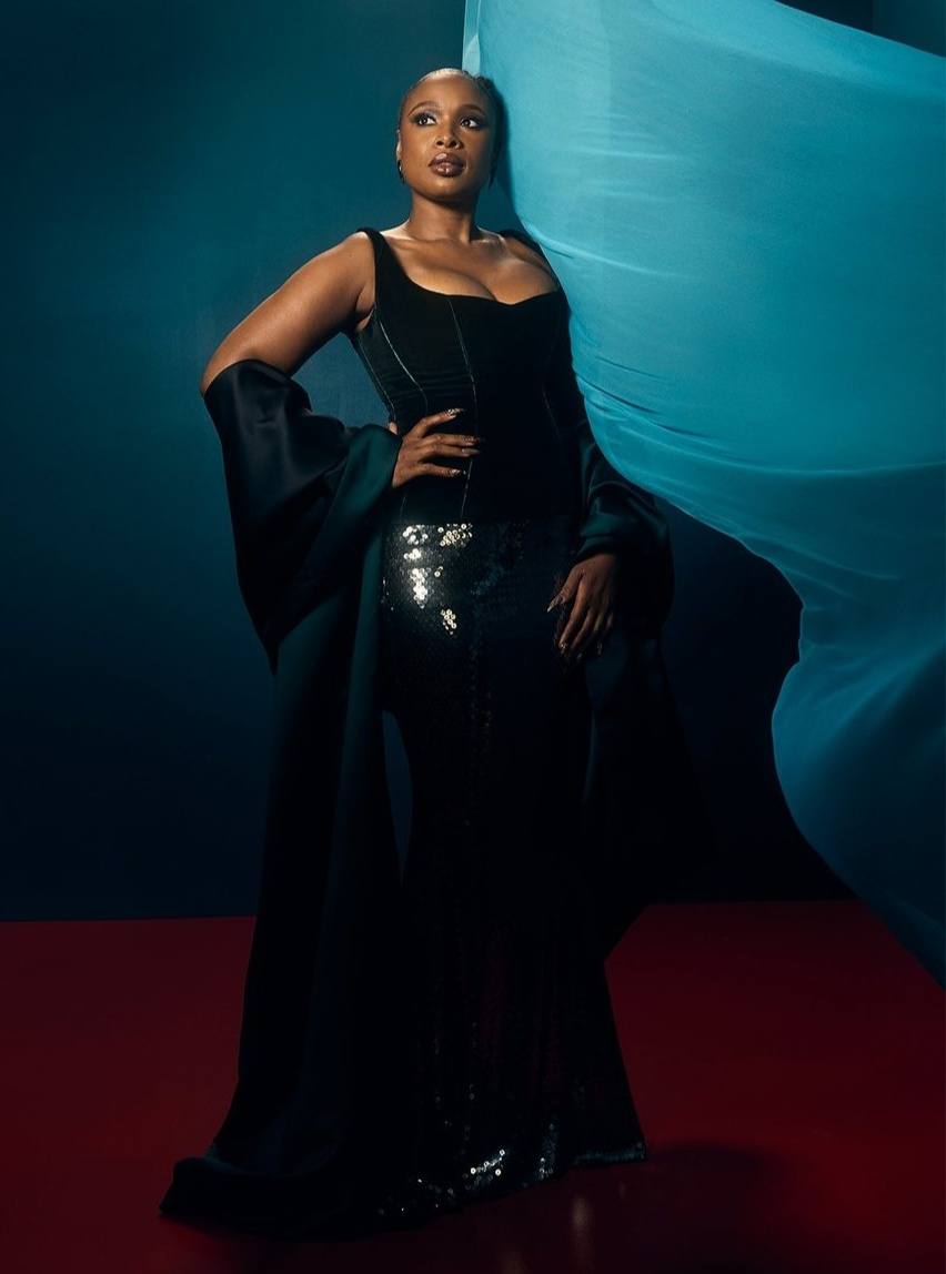 jennifer hudson blue dress Hudson's Wardrobe Is a Heaven The real color of fifi & annie Color:Black/Rose Gold