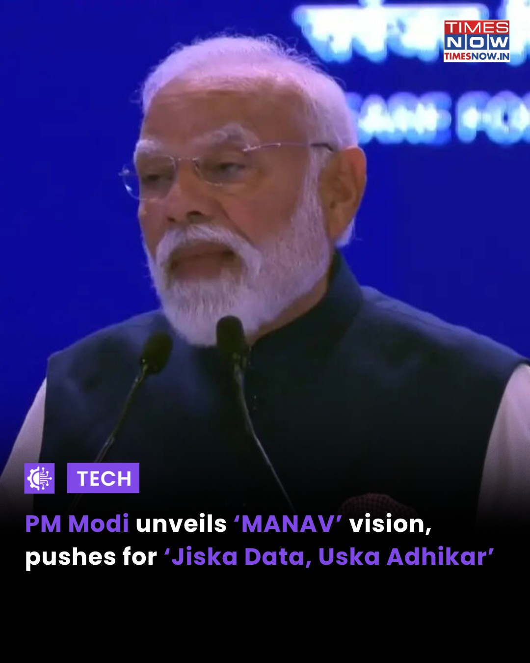 TIMES - PM Modi launches the ‘MANAV’ vision at India AI Impact Summit ...