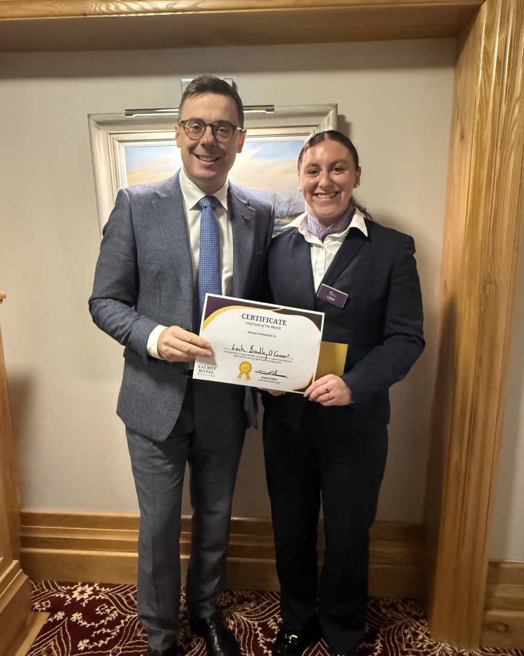 🌟 Employee of the Month – January 🌟... - Talbot Hotel Wexford | Facebook