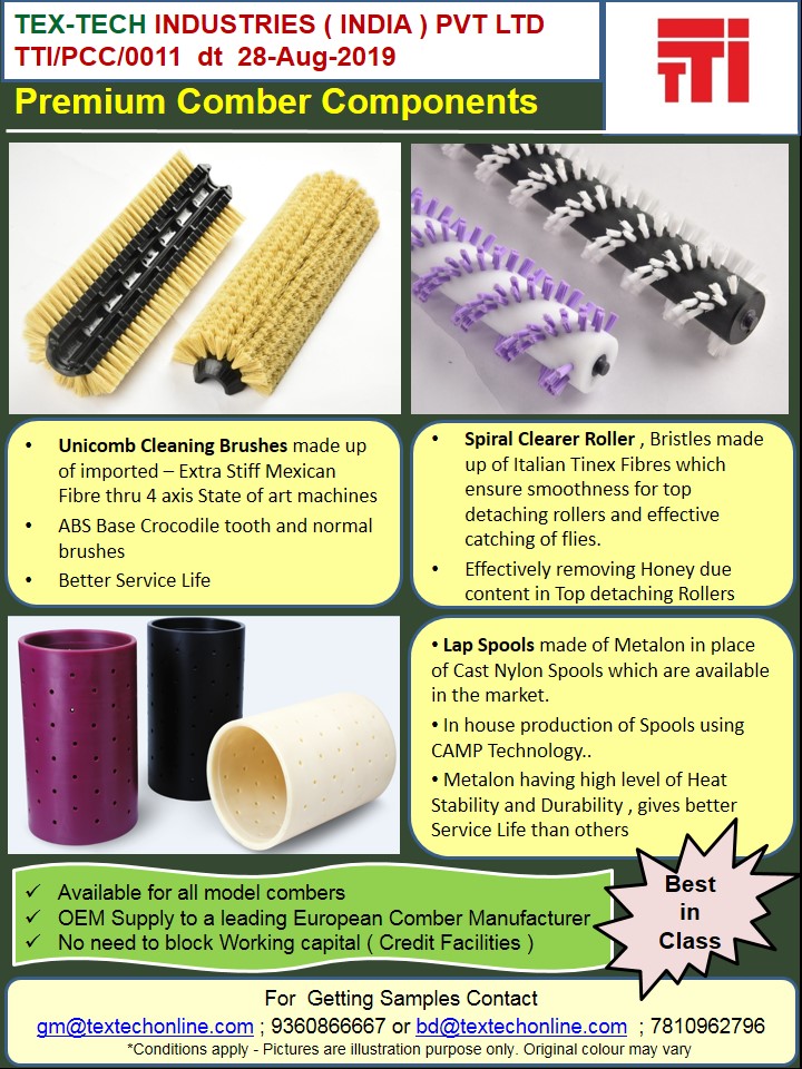 Comber Brush Roller, Spiral Cleaning... - Fateh Texultants