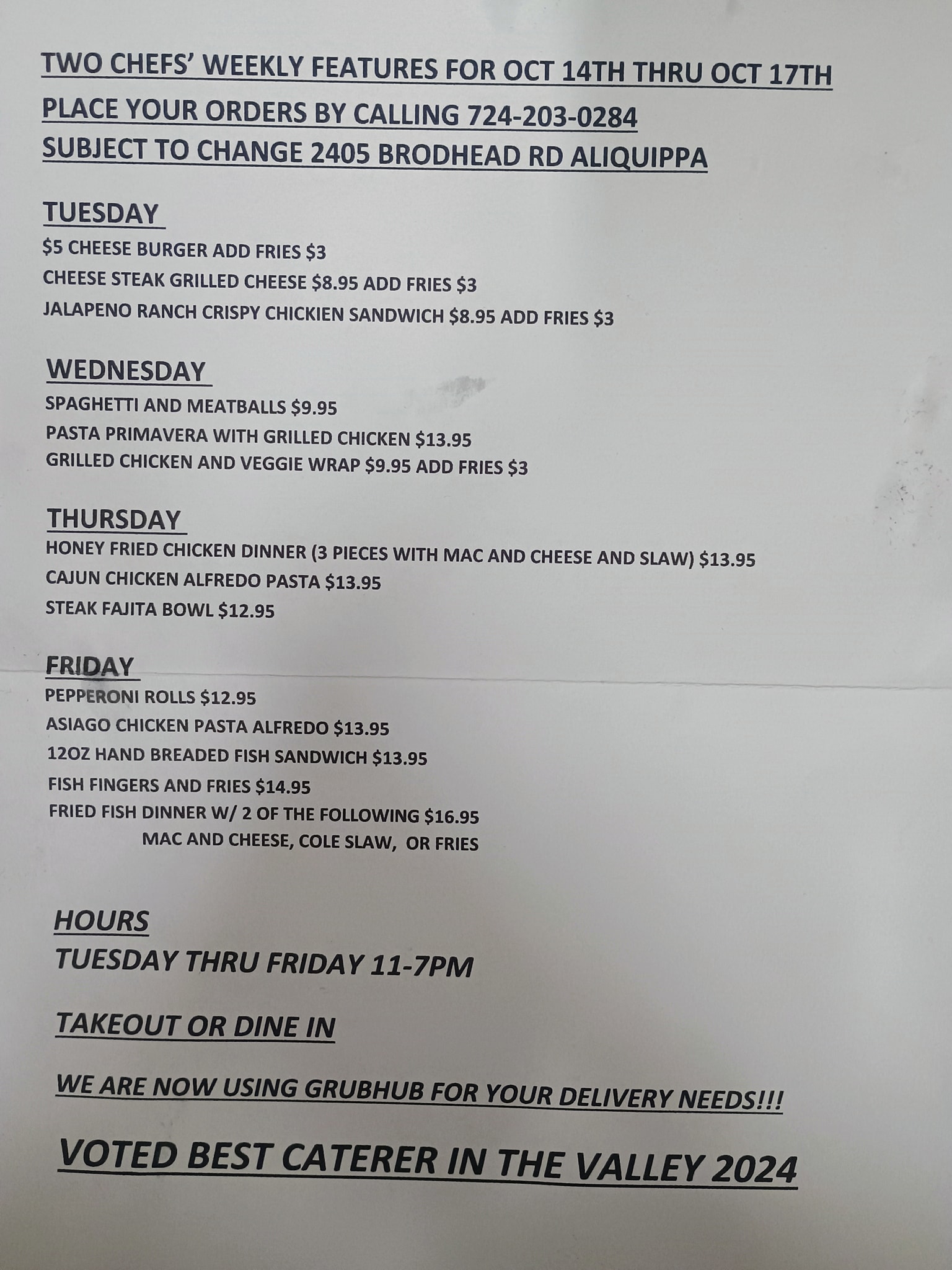 Two Chefs Catering Cafe added a... - Two Chefs Catering Cafe