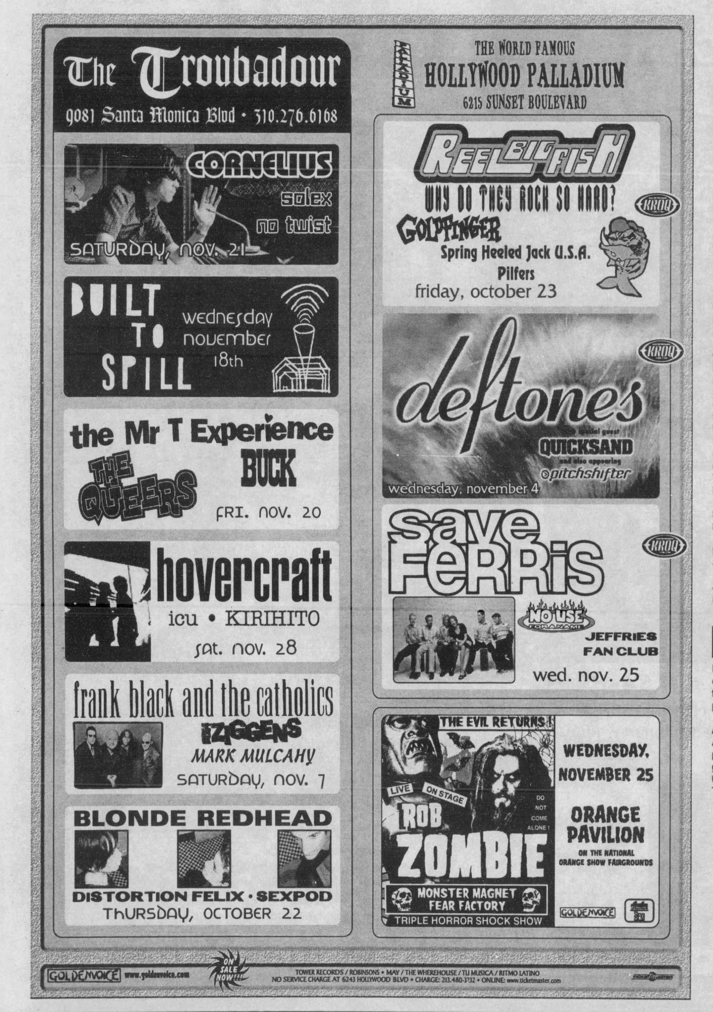 On this date in 1998: The 'Hellbilly Deluxe' tour brought Rob