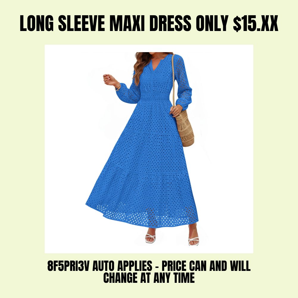 fitted lace wedding dress Long Floral Maxi Dress Long Sleeve Amazon main image 1
