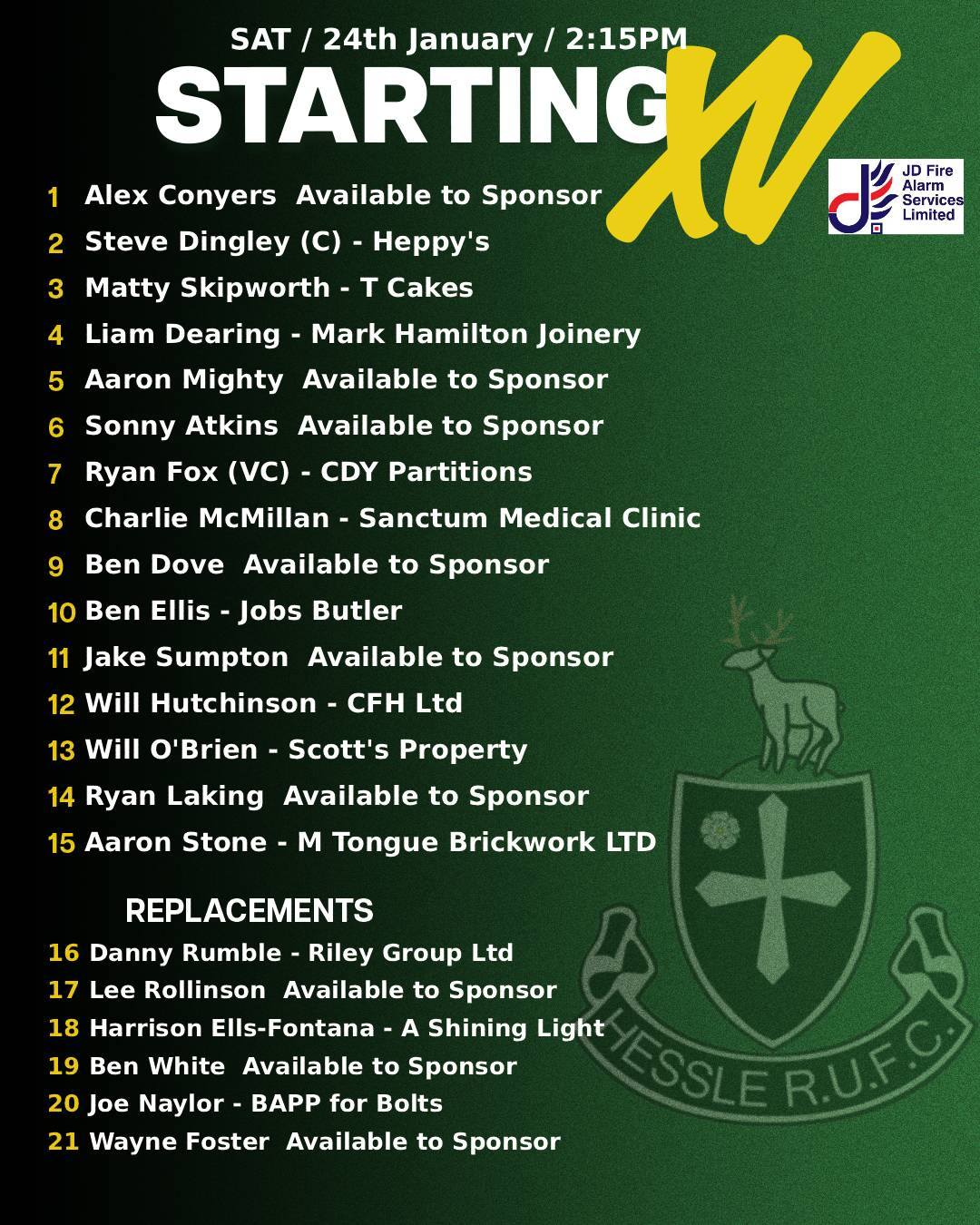 Hessle RUFC - 𝗦𝗾𝘂𝗮𝗱 𝗡𝗮𝗺𝗲𝗱 | 𝗦𝗮𝘁𝘂𝗿𝗱𝗮𝘆 🏉 It's the first of... | Facebook
