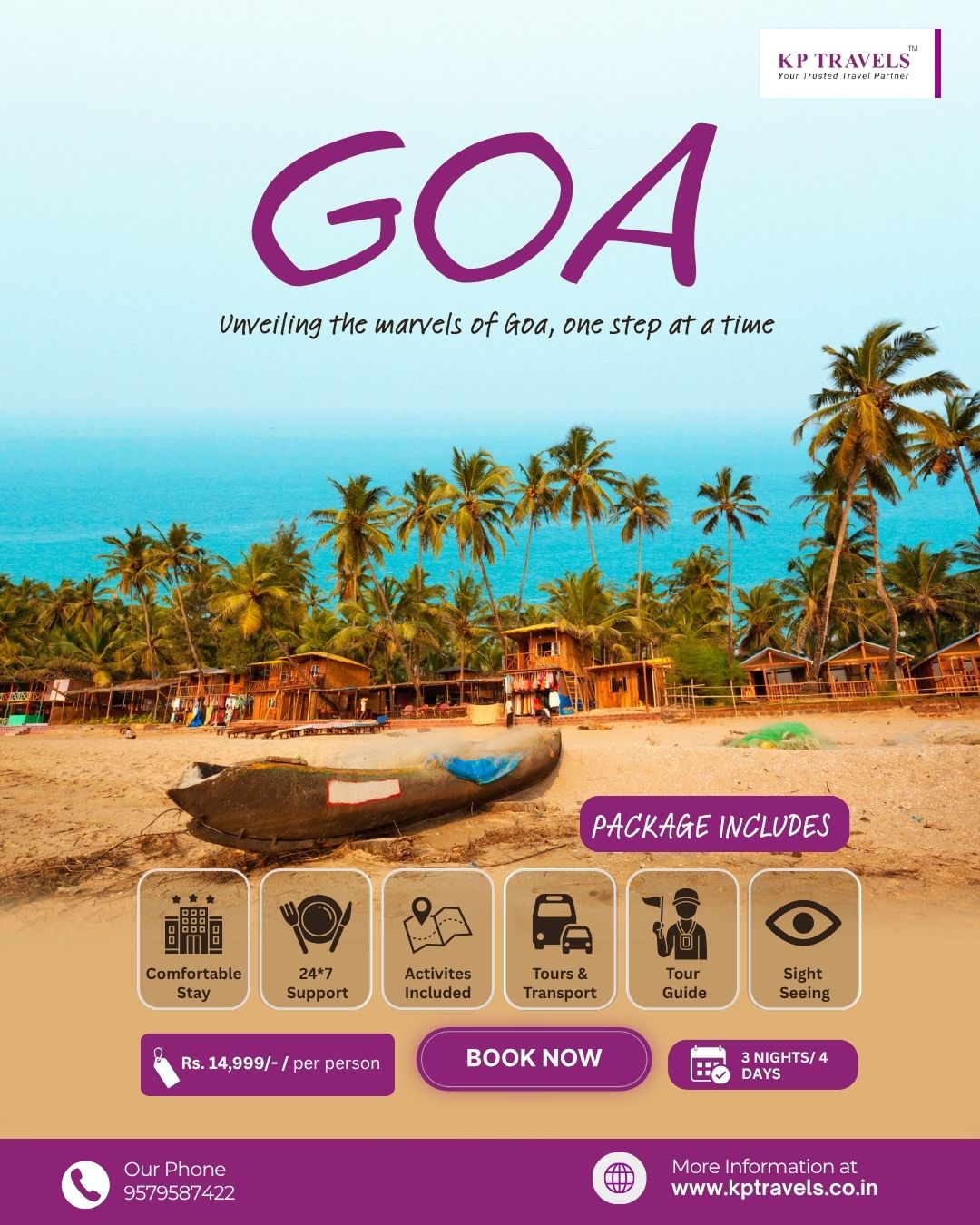 KP Travels - 🌴 Goa Calling! 🌊 Unveil the marvels of Goa... | Facebook