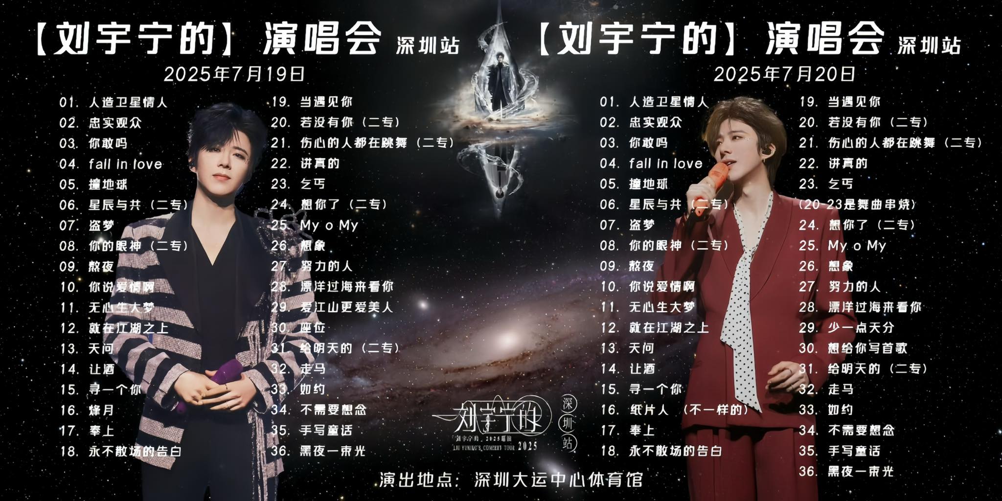 摩登兄弟刘宇宁国际摩饭大棚 - 2025.0719-0720｜「刘宇宁的」2025巡回演唱会｜深圳站｜首场歌单 2025.0719-0720 ...