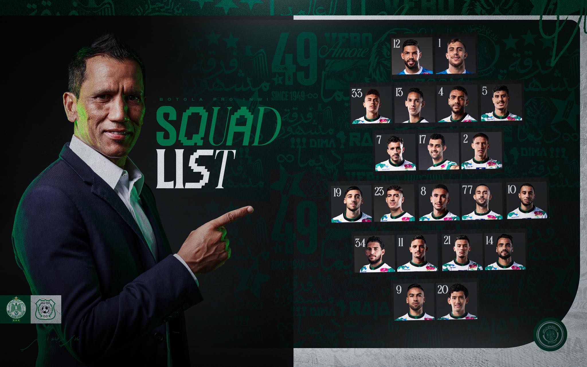 Raja - All set. All ready. 💚 Here’s our squad for the match. 🦅 🎟️ ...
