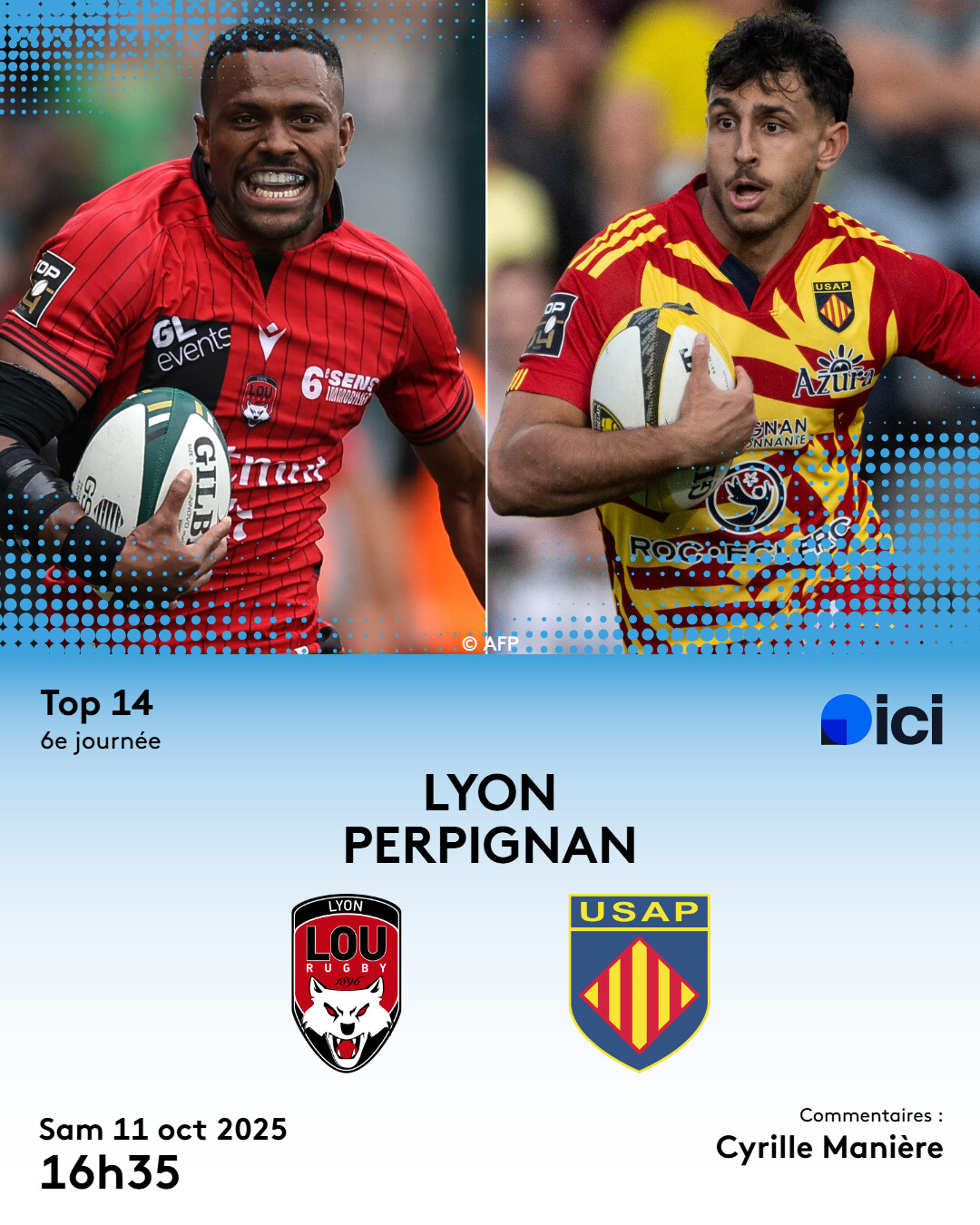 ici - DIRECT - TOP 14 Vivez le match de l'USAP à Lyon : https://l.ici ...