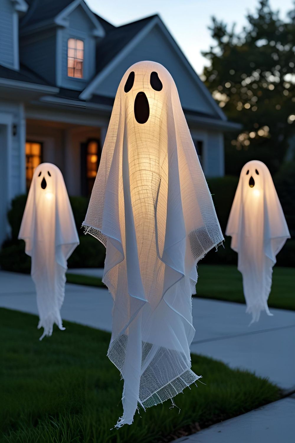 Amazing - 👻 Glowing Ghosts for Halloween 👻 These floating light-up ...