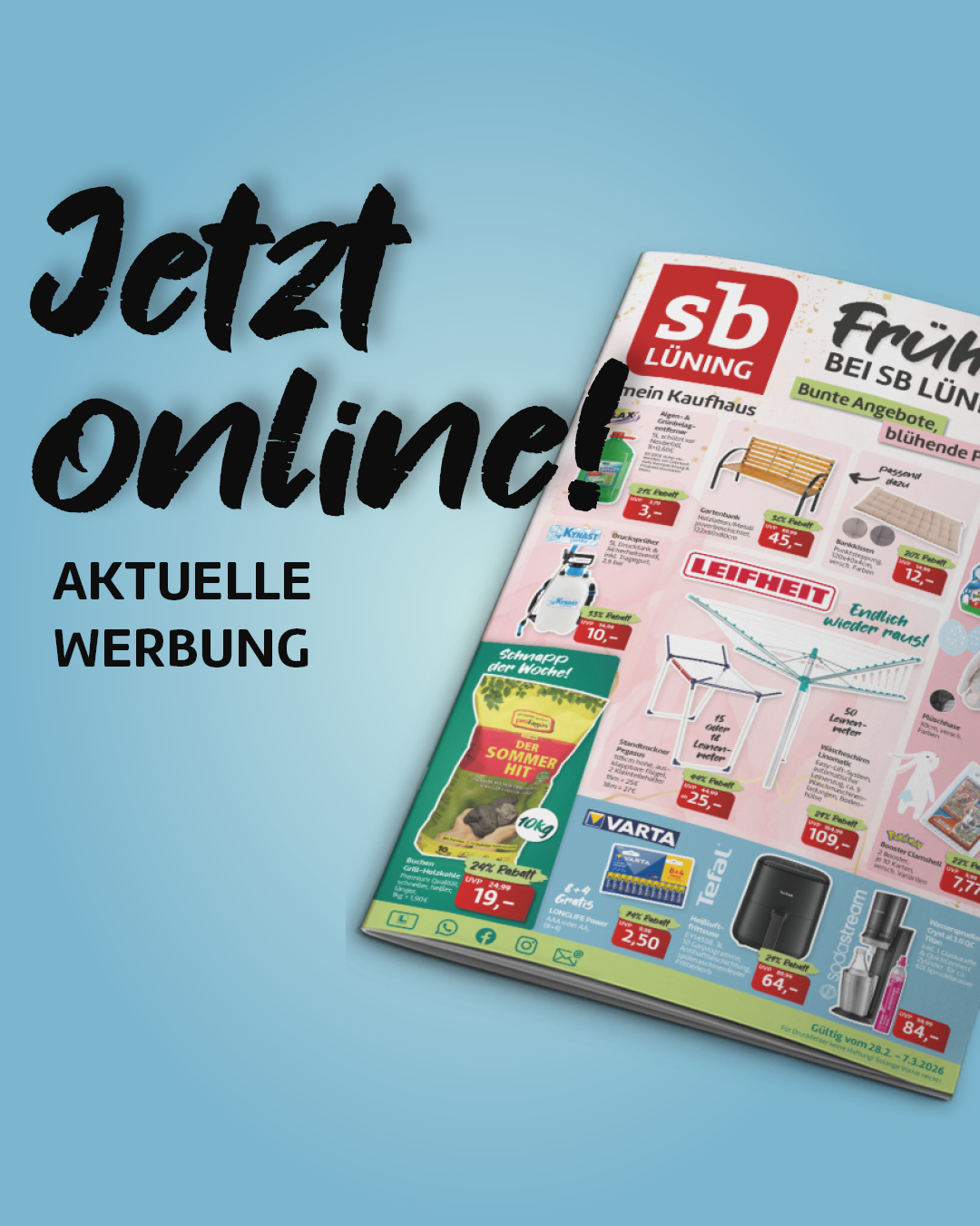 🛒𝗧𝗼𝗽-𝗔𝗻𝗴𝗲𝗯𝗼𝘁𝗲 𝗱𝗲𝗿 𝗪𝗼𝗰𝗵𝗲 🛒 ➡️ https://fcld.ly/y42nznd Auch diese Woche erwarten euch viele #SchnapperPreise in eurem sb LÜNING Kaufhaus. 😍 Gültig vom 28.02