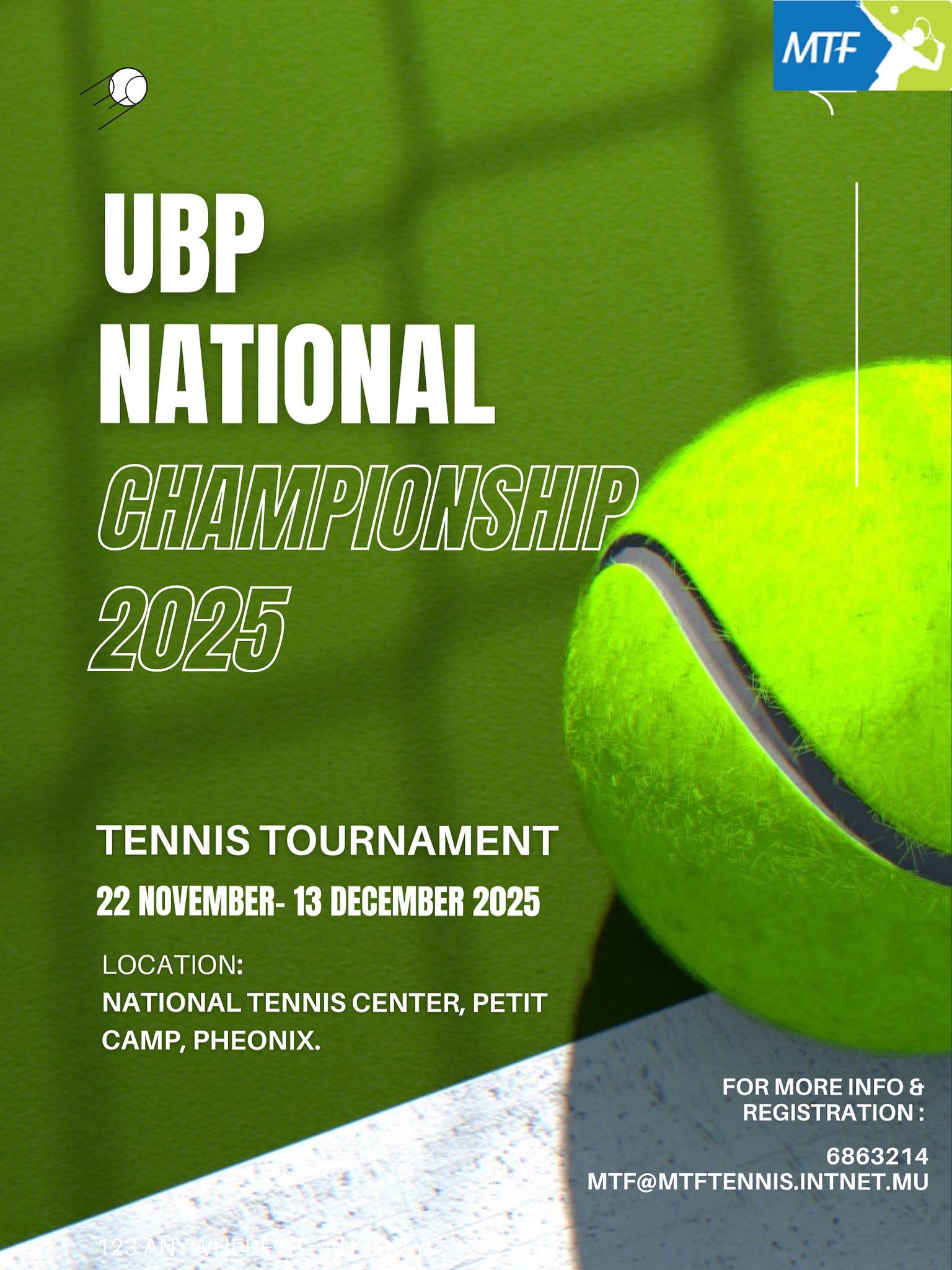 Mauritius - 🎾 Last tournament of the year! 🎾 Don’t miss your chance to ...