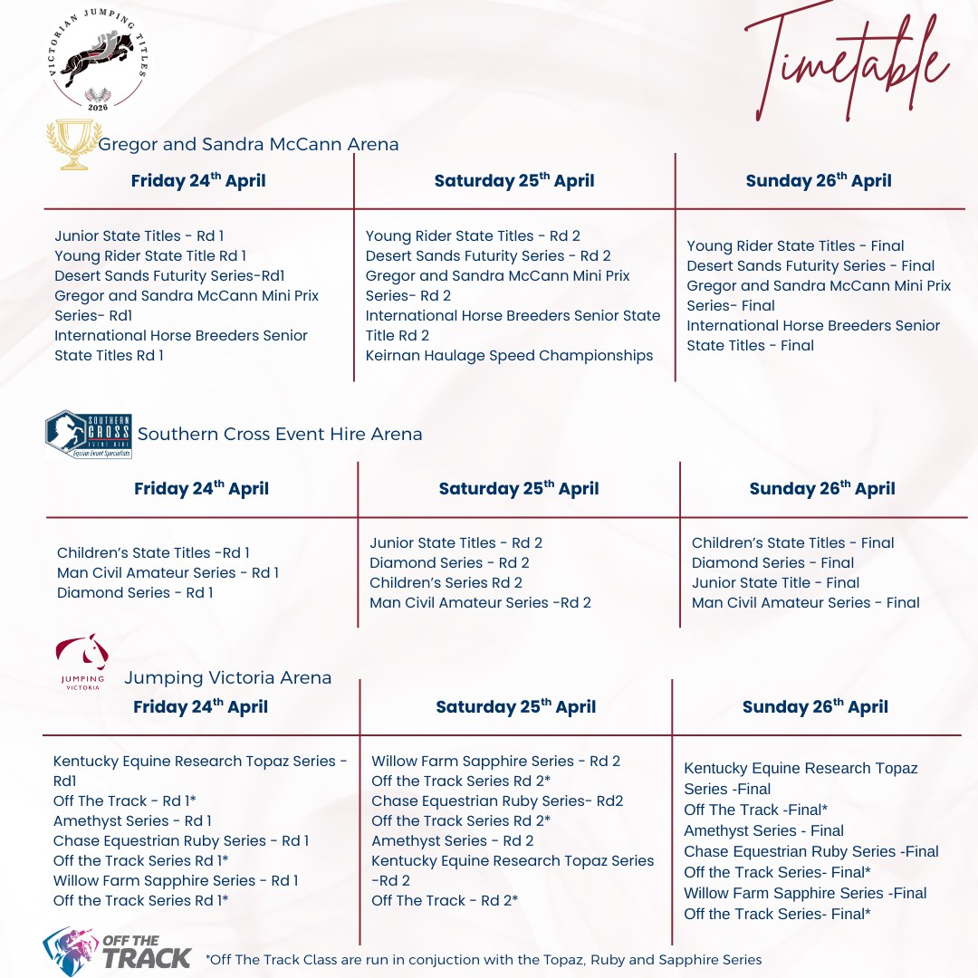 Jumping - 🚨 THE TIMETABLE IS HERE! 🚨 You’ve seen what’s on offer… now ...
