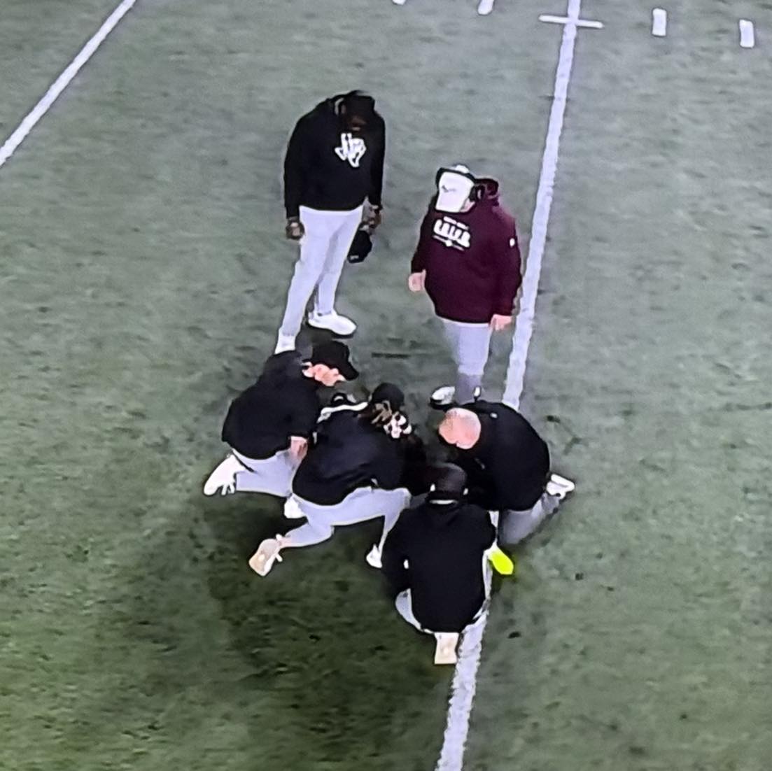 Mike Leslie - Marcel Reed stays down for a while after the... | Facebook
